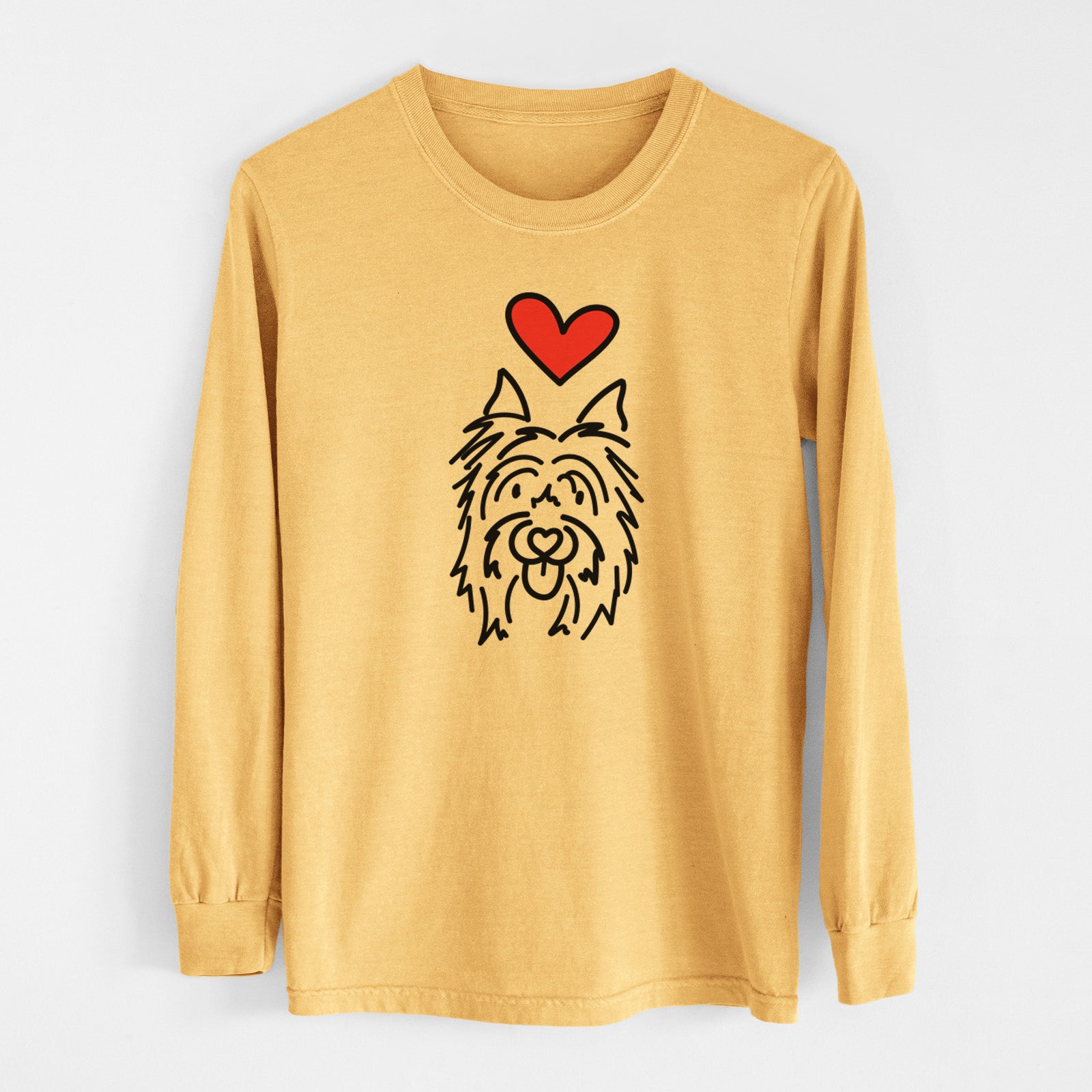 Love Always Silky Terrier - Monty - Heavyweight 100% Cotton Long Sleeve