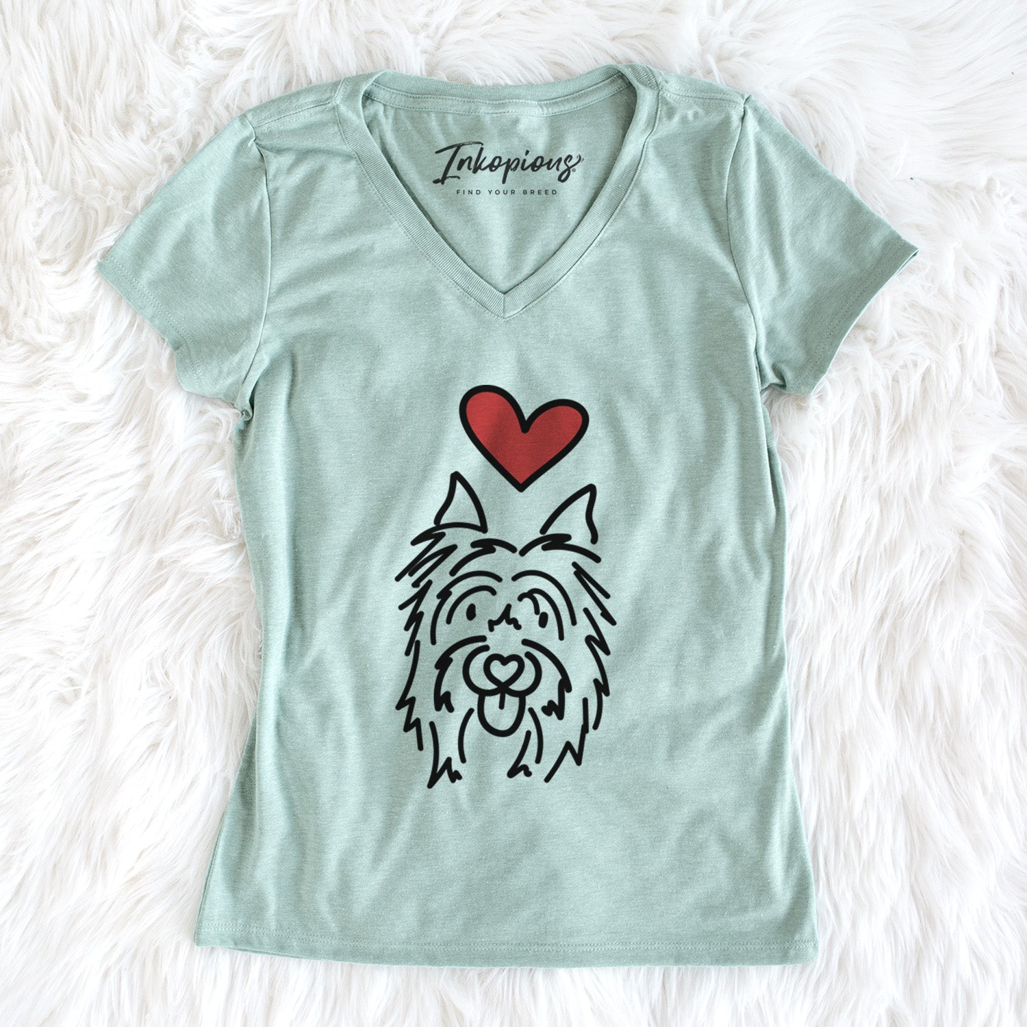 Love Always Silky Terrier - Monty - Women's Perfect V-neck Shirt