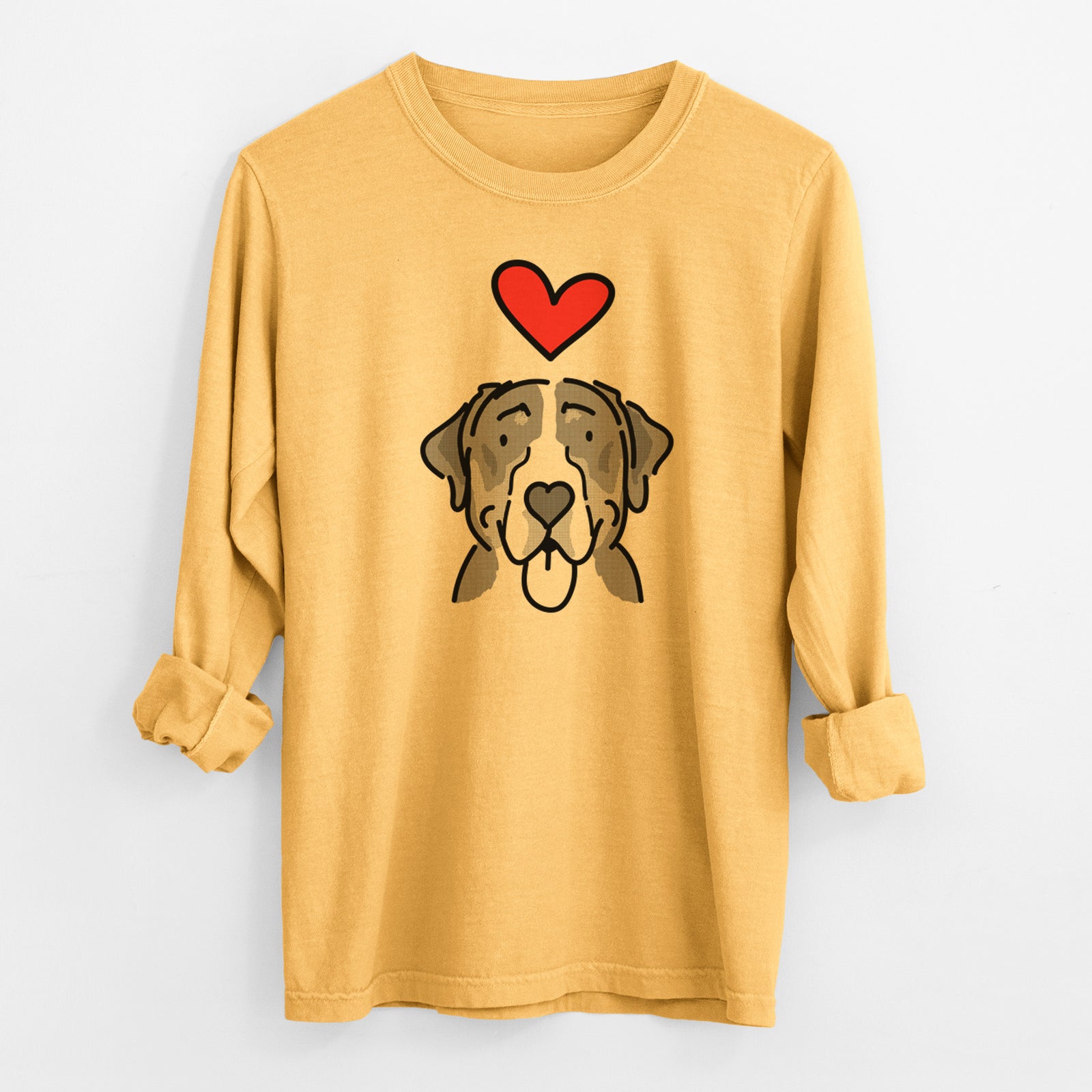 Love Always Greater Swiss Mountain Dog - Moose - Heavyweight 100% Cotton Long Sleeve