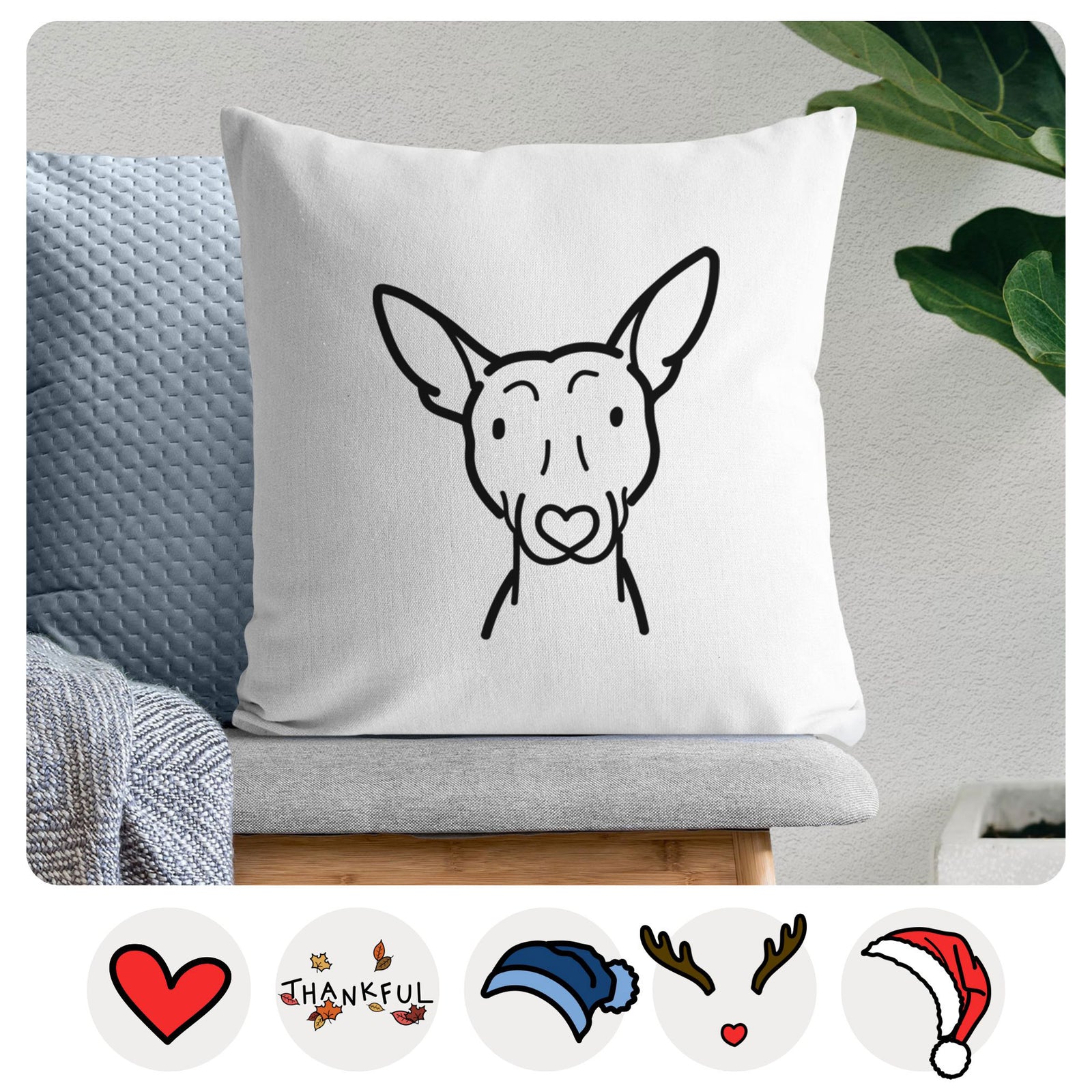 Love Always American Hairless Terrier - Throw Pillow Cover