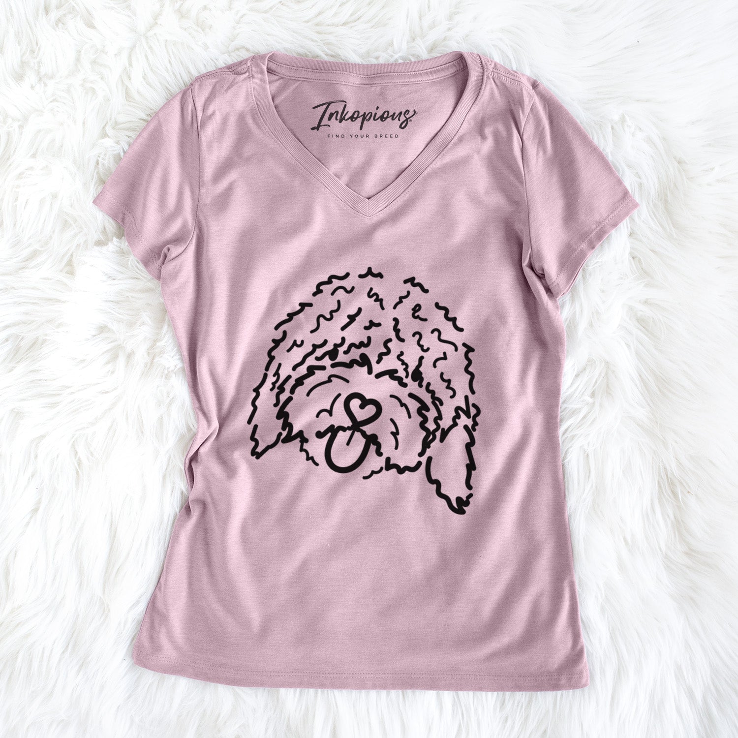 Love Always Spanish Water Dog - Antonio - Women's Perfect V-neck Shirt