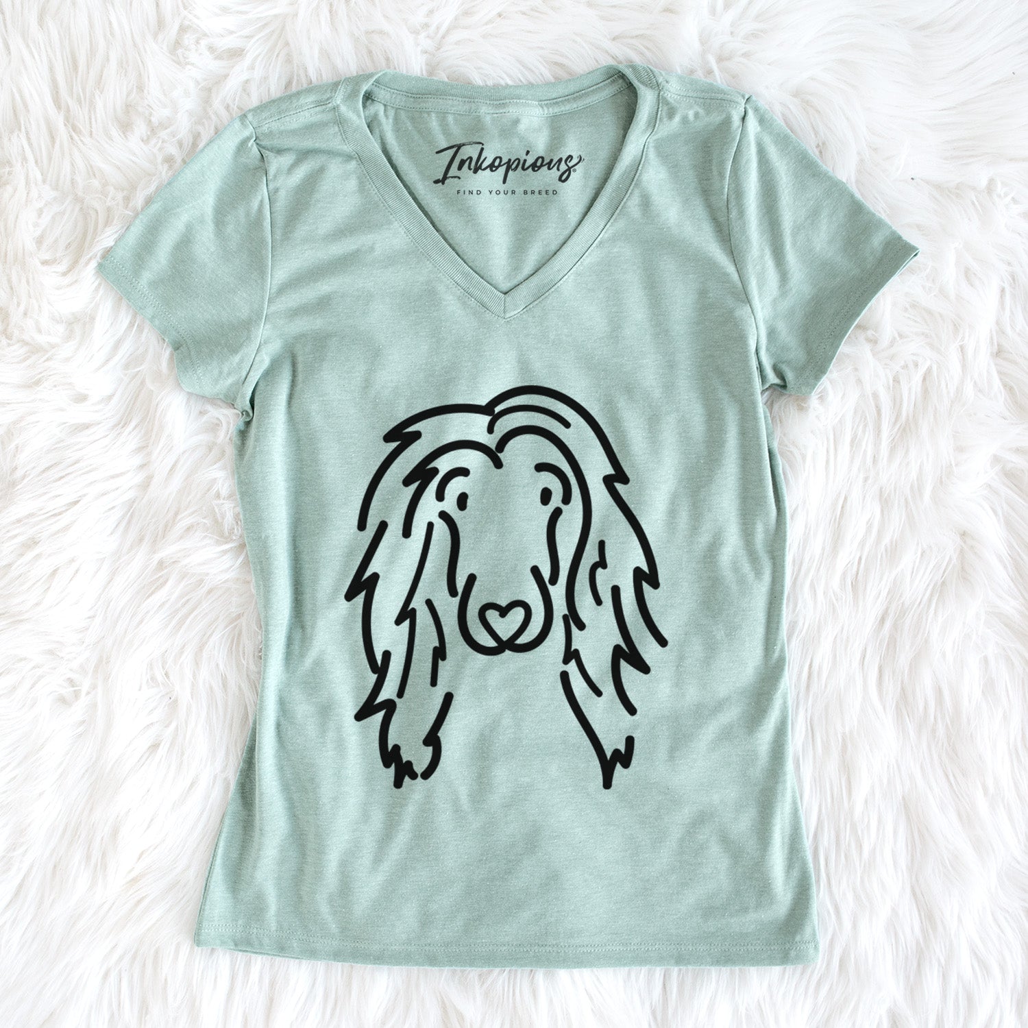 Love Always Afghan Hound - Asher - Women's Perfect V-neck Shirt