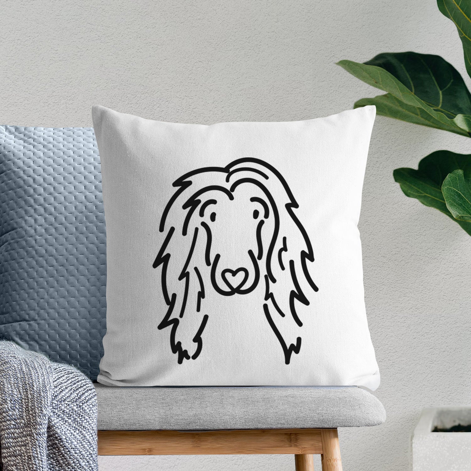 Love Always Afghan Hound - Asher - Throw Pillow Cover