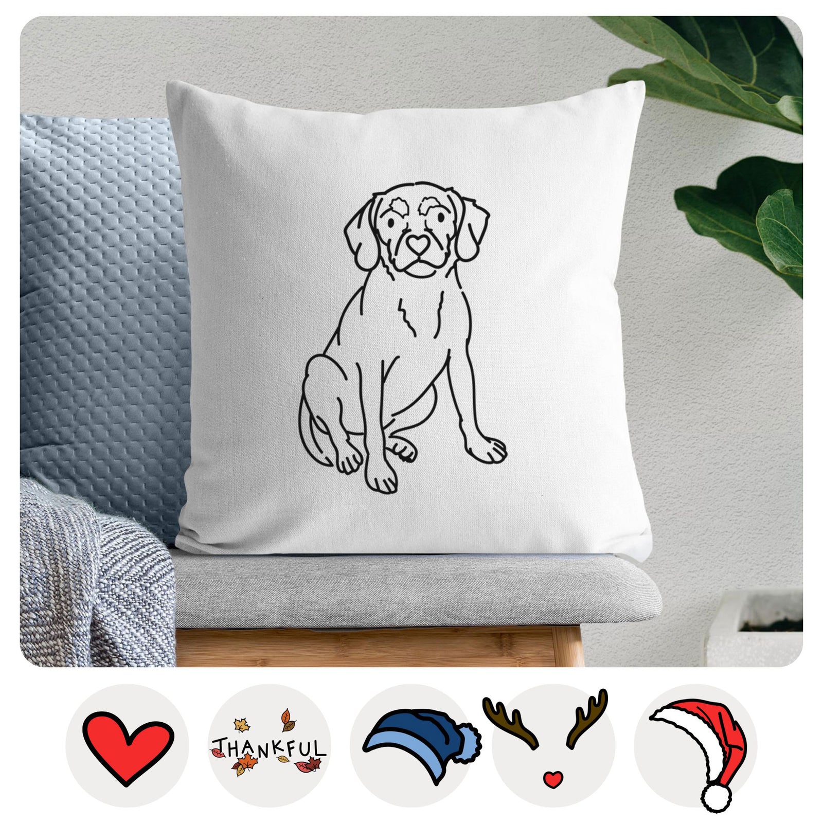 Love Always Puggle - Babs - Throw Pillow Cover