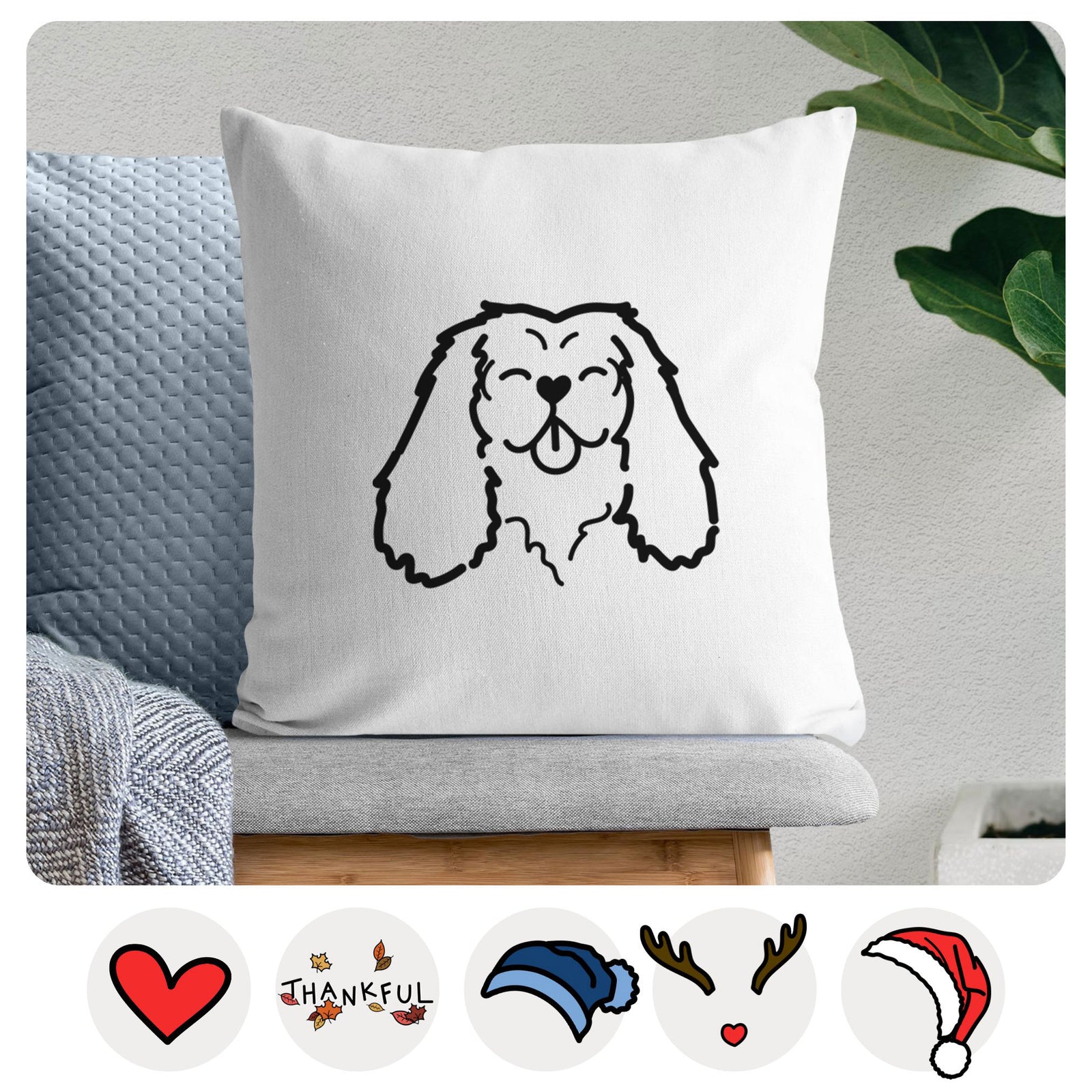 Love Always Cavalier King Charles Spaniel - Throw Pillow Cover