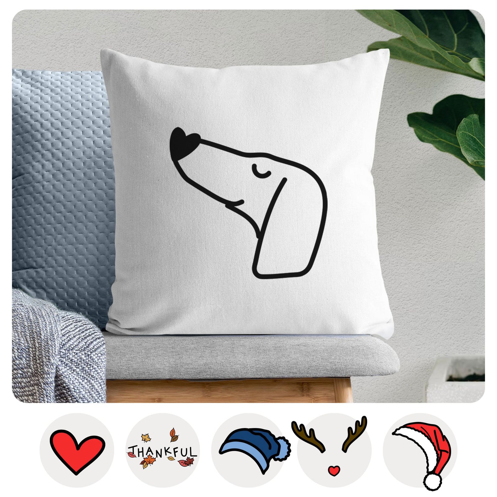Love Always Dachshund - Throw Pillow Cover