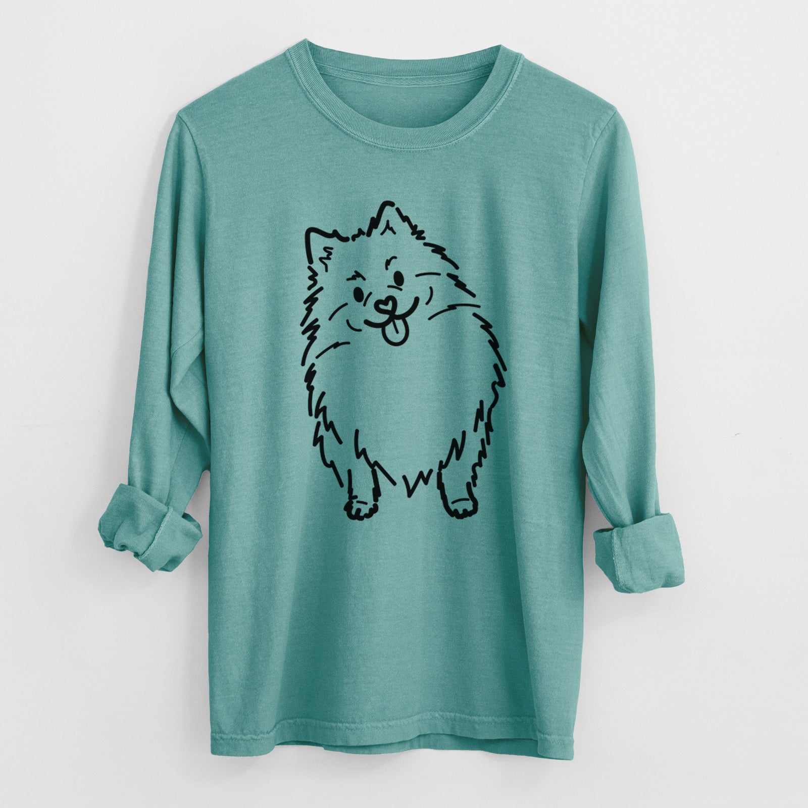 Love Always Pomeranian - Fern - Heavyweight 100% Cotton Long Sleeve