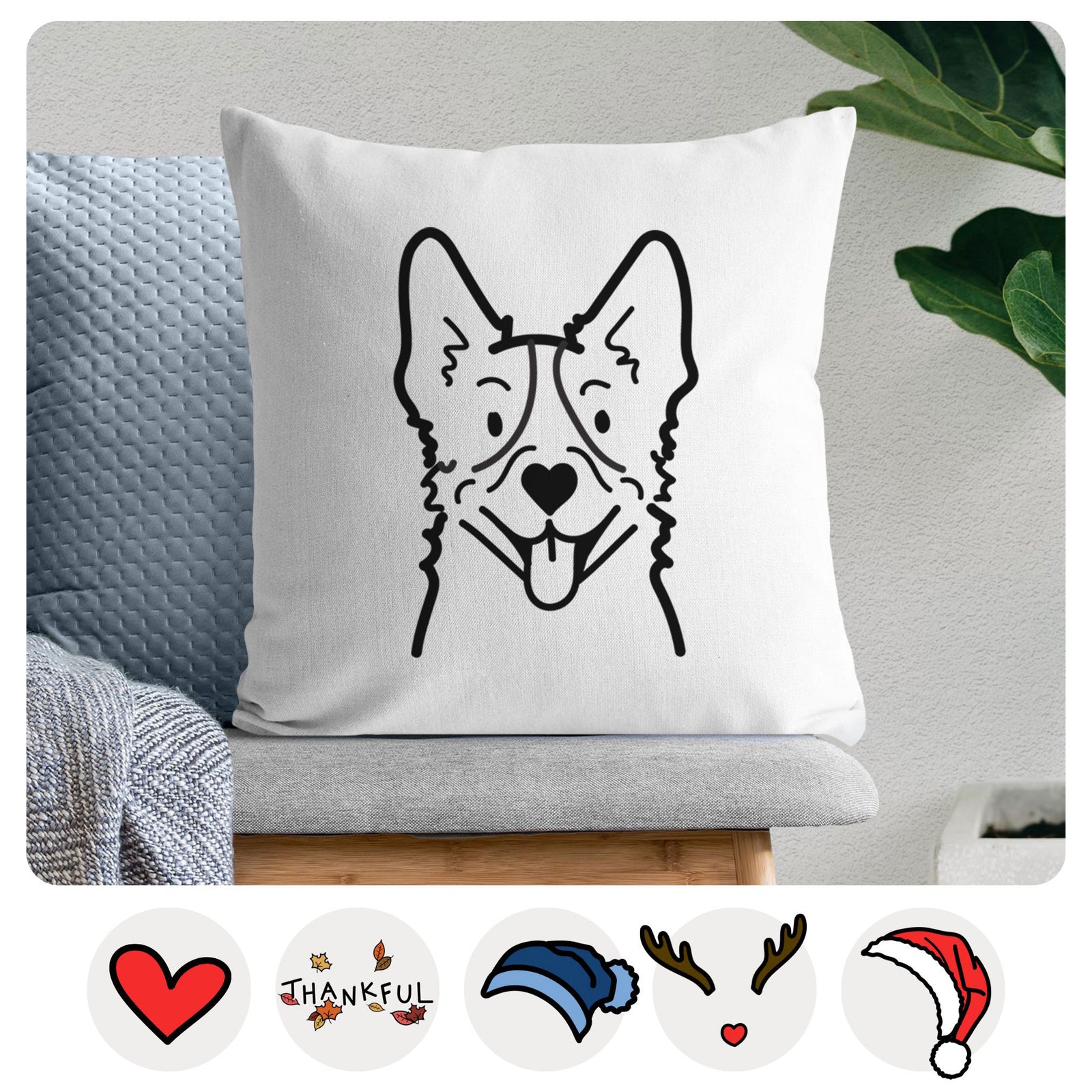 Love Always Heeler - Throw Pillow Cover