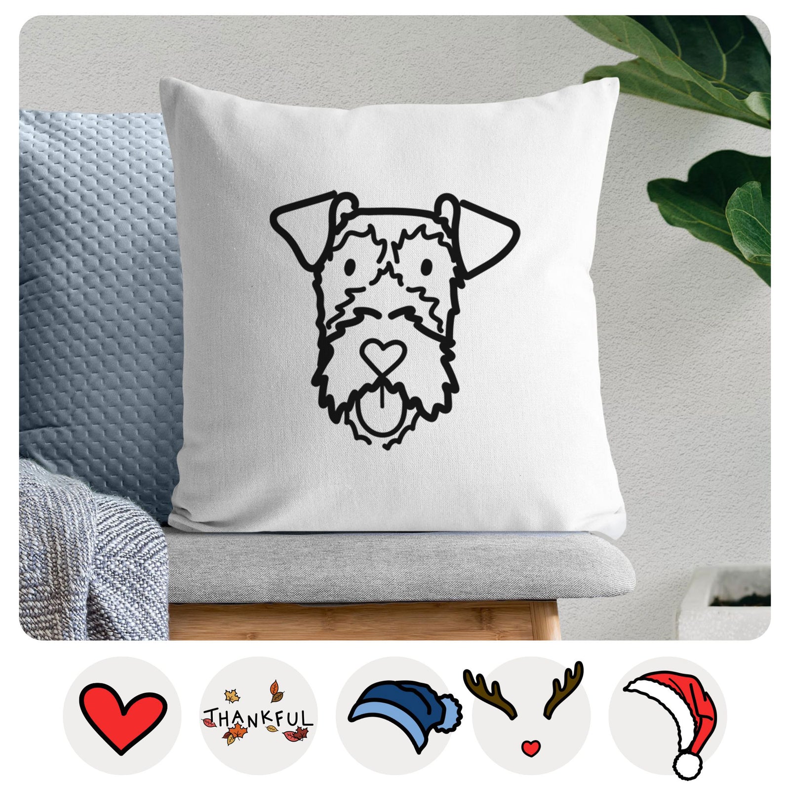 Love Always Irish Terrier - Throw Pillow Cover