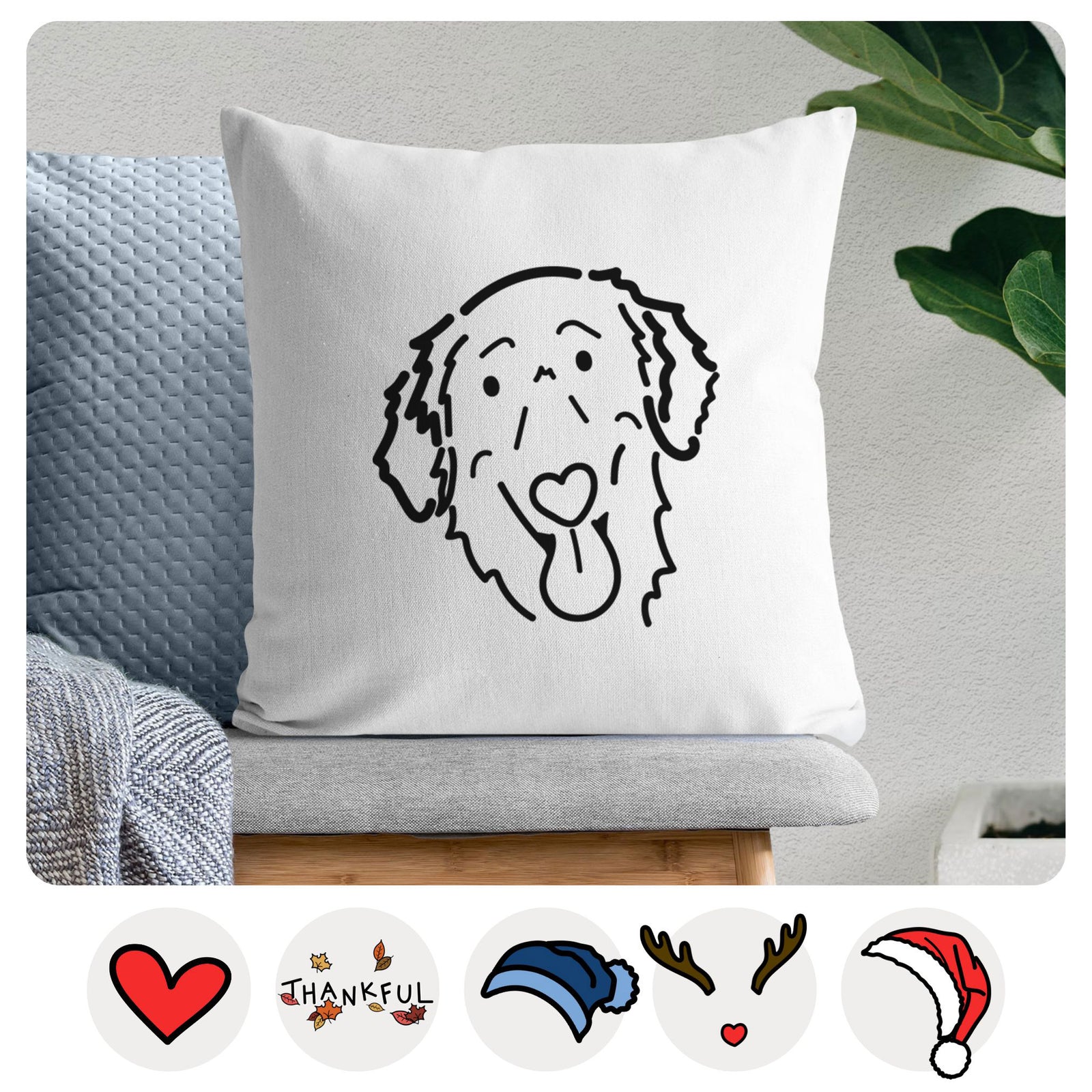 Love Always Flat-Coated Retriever - Jack - Throw Pillow Cover