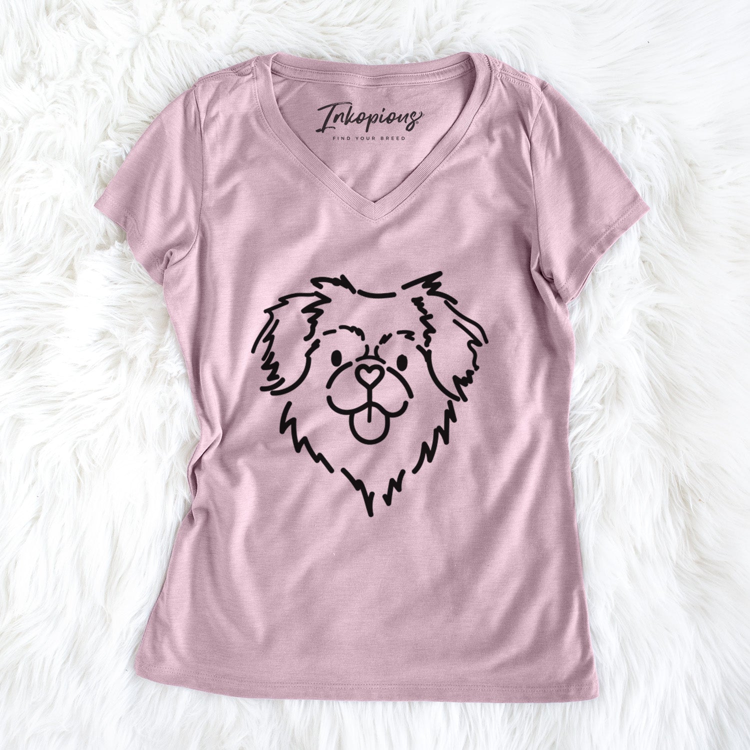 Love Always Tibetan Spaniel - Jiji - Women's Perfect V-neck Shirt
