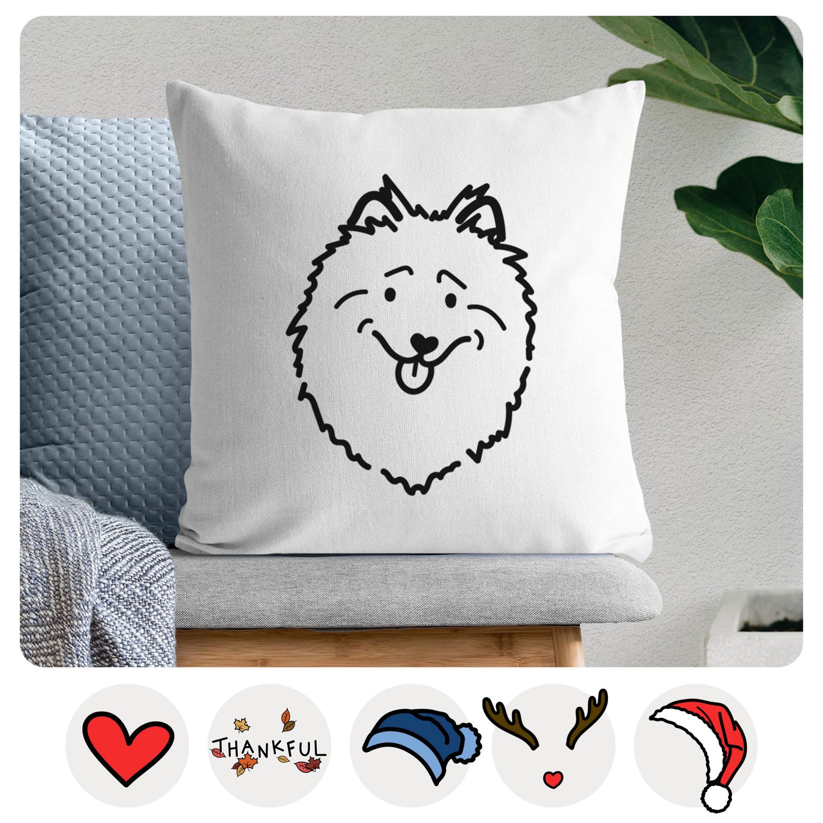 Love Always Keeshond - Throw Pillow Cover