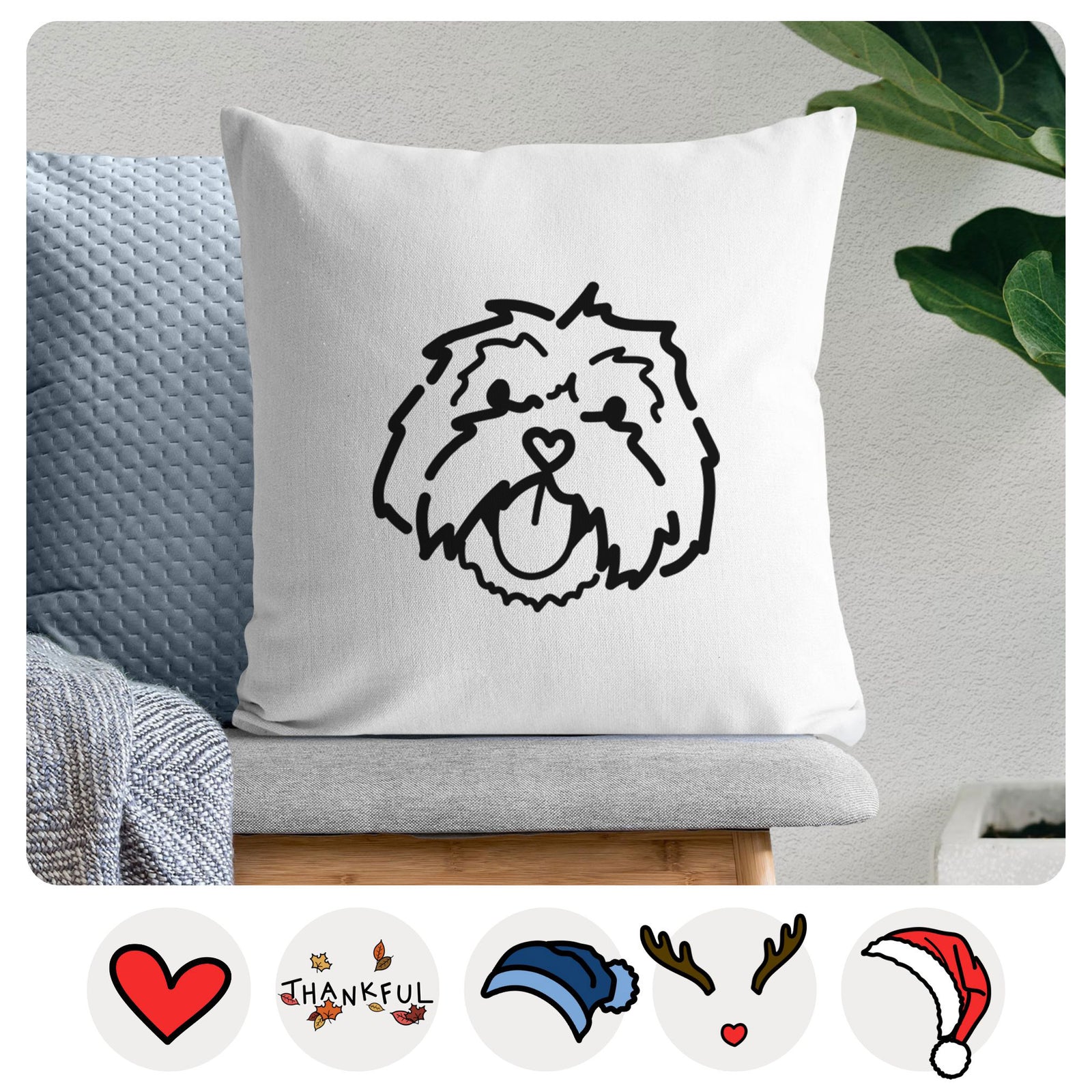 Love Always Lhasa Apso - Keia - Throw Pillow Cover