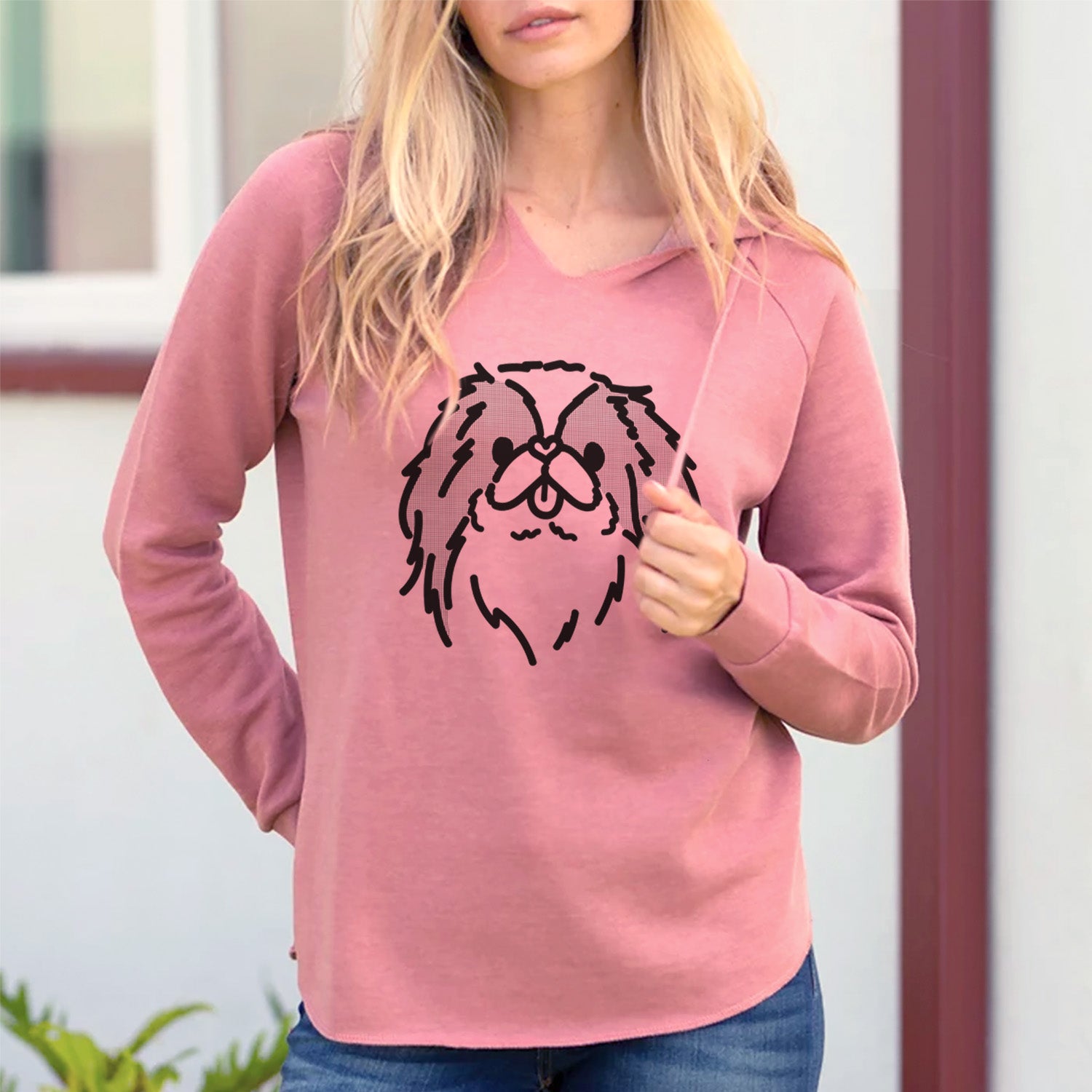 Love Always Japanese Chin - Macha - Cali Wave Hooded Sweatshirt