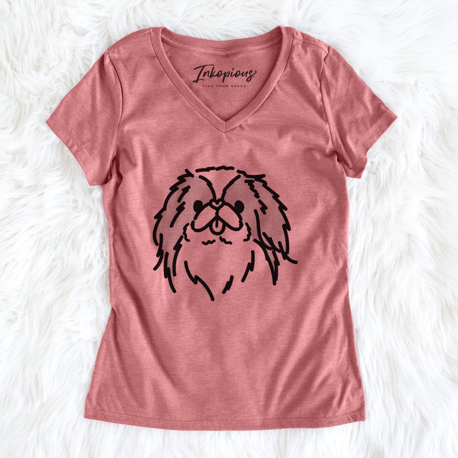 Love Always Japanese Chin - Macha - Women's Perfect V-neck Shirt