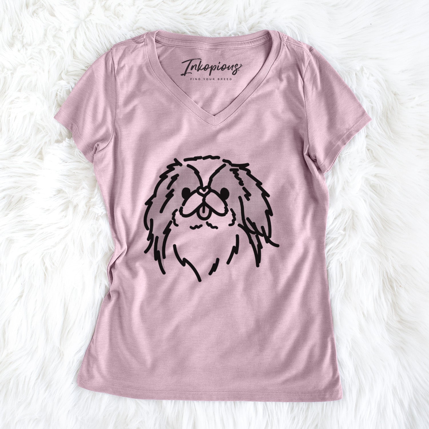 Love Always Japanese Chin - Macha - Women's Perfect V-neck Shirt