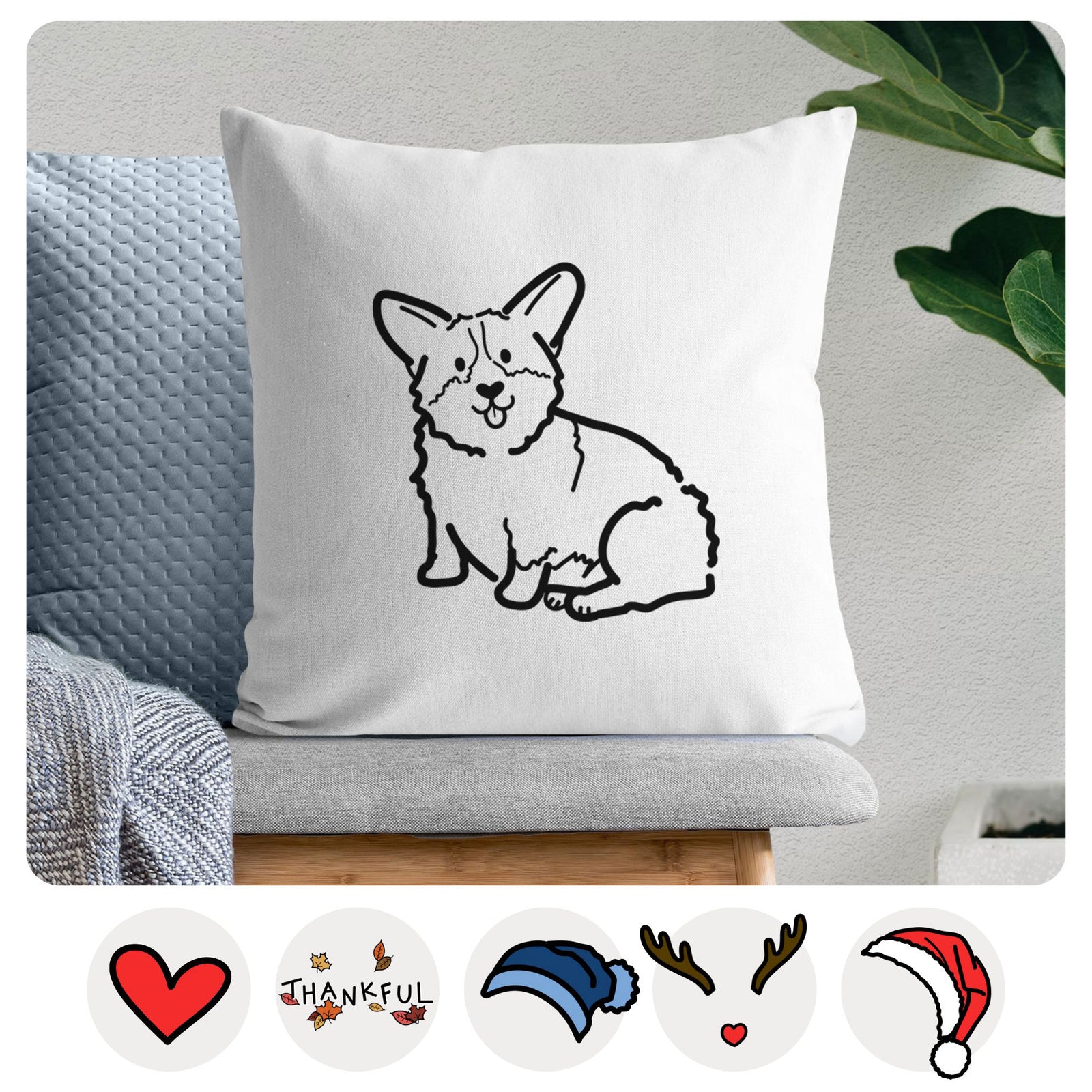 Love Always Pembroke Welsh Corgi - Millie - Throw Pillow Cover