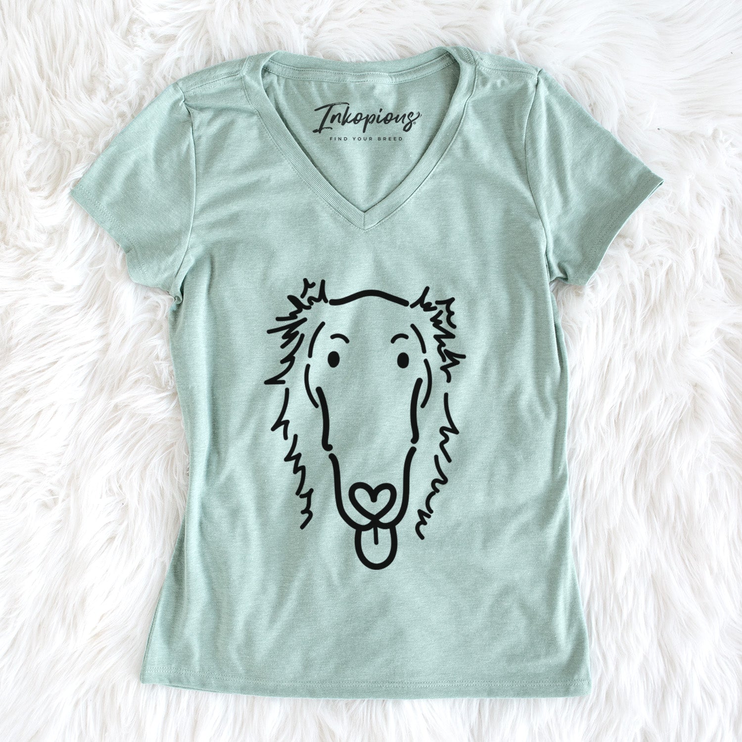 Love Always Borzoi - Opal - Women's Perfect V-neck Shirt