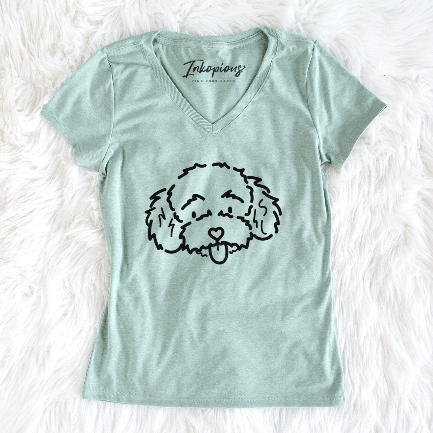 Love Always Toy Poodle - Ricci - Women's Perfect V-neck Shirt
