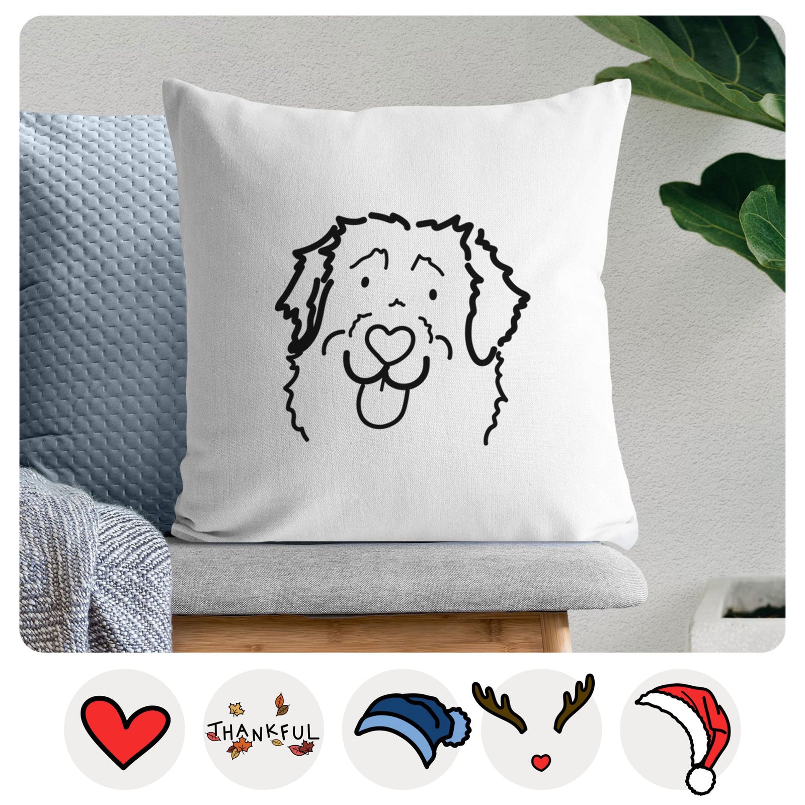 Love Always Leonberger - Sabre - Throw Pillow Cover