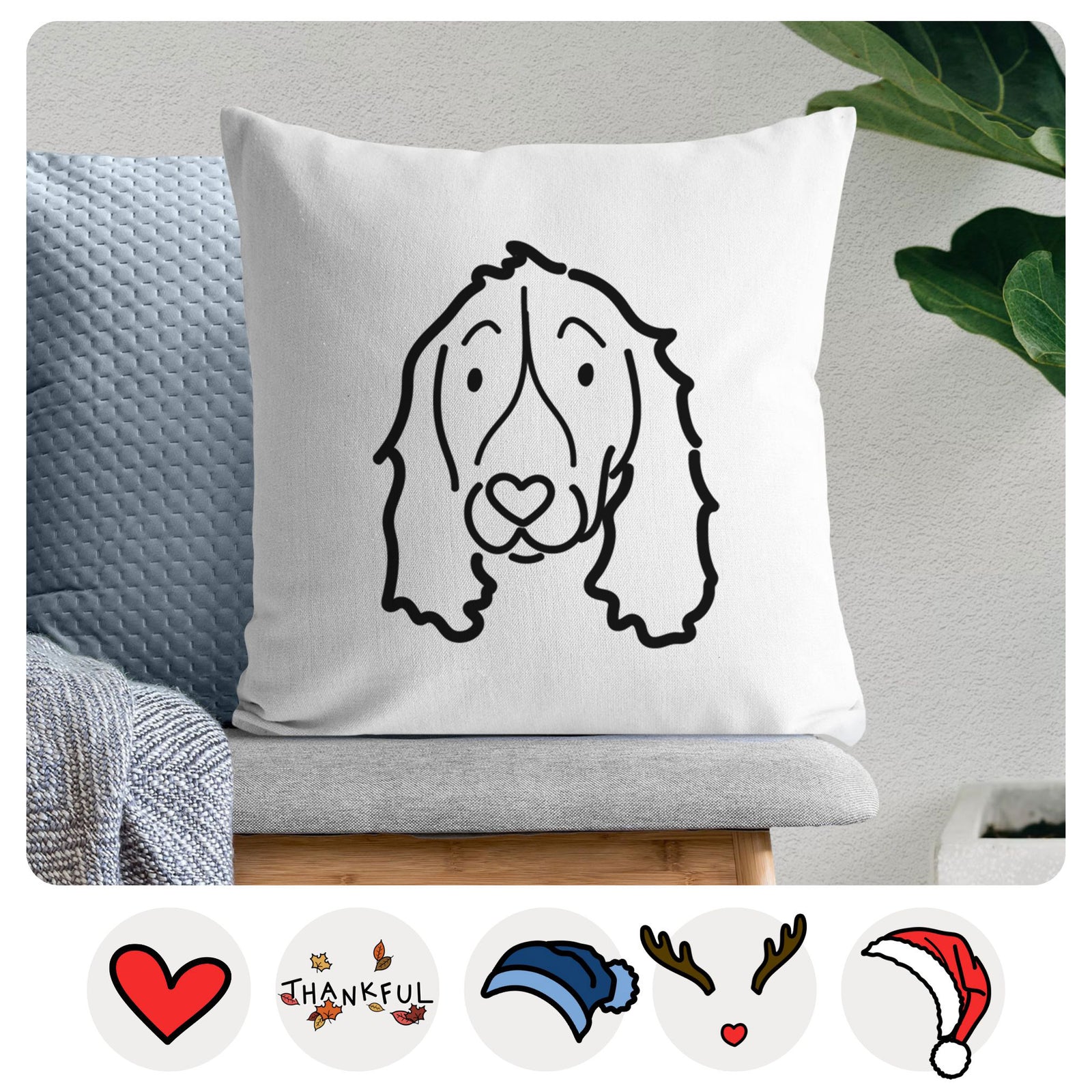 Love Always English Springer Spaniel - Throw Pillow Cover