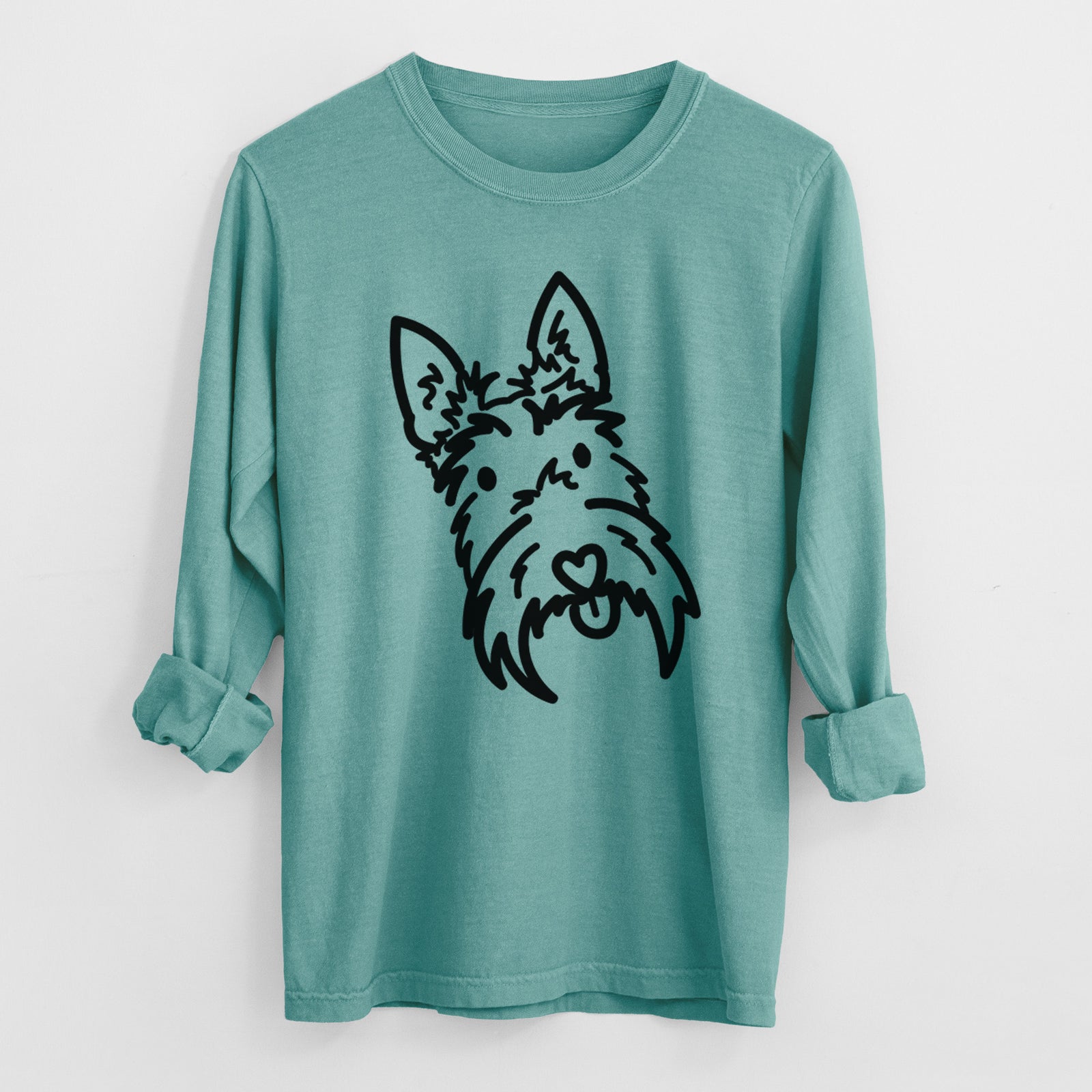 Love Always Scottish Terrier - Thistle - Heavyweight 100% Cotton Long Sleeve