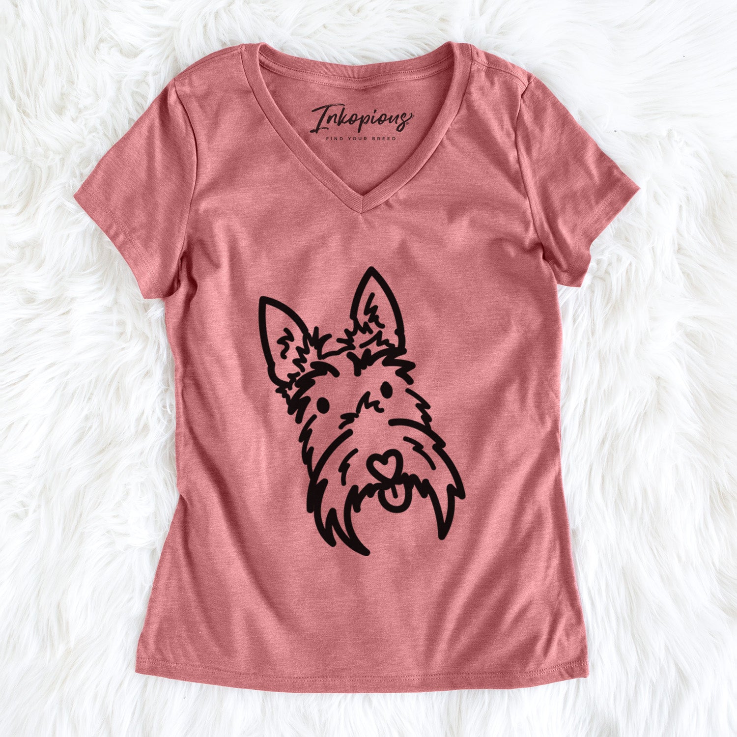 Love Always Scottish Terrier - Thistle - Women's Perfect V-neck Shirt