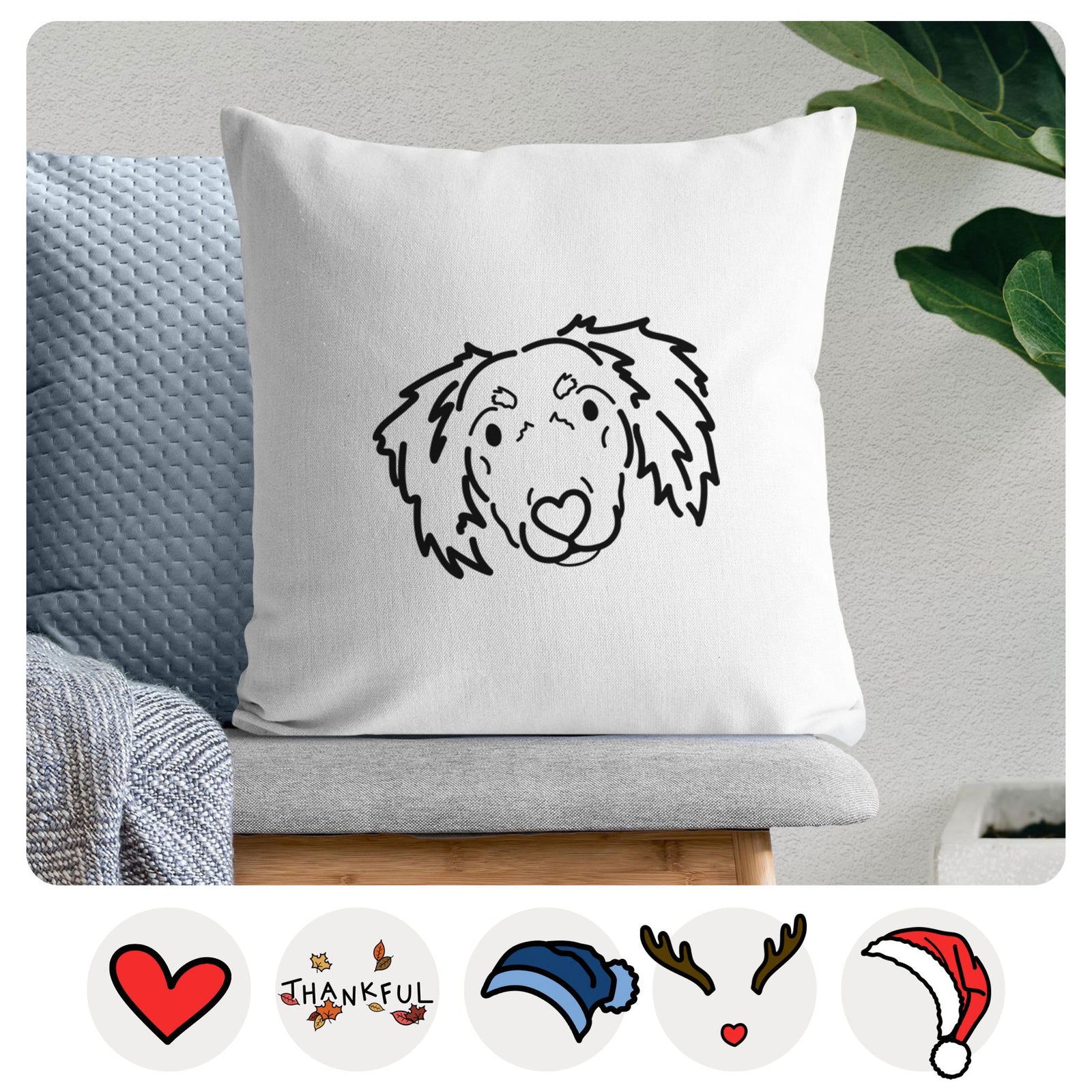 Love Always Dachshund Mix - Tilly - Throw Pillow Cover