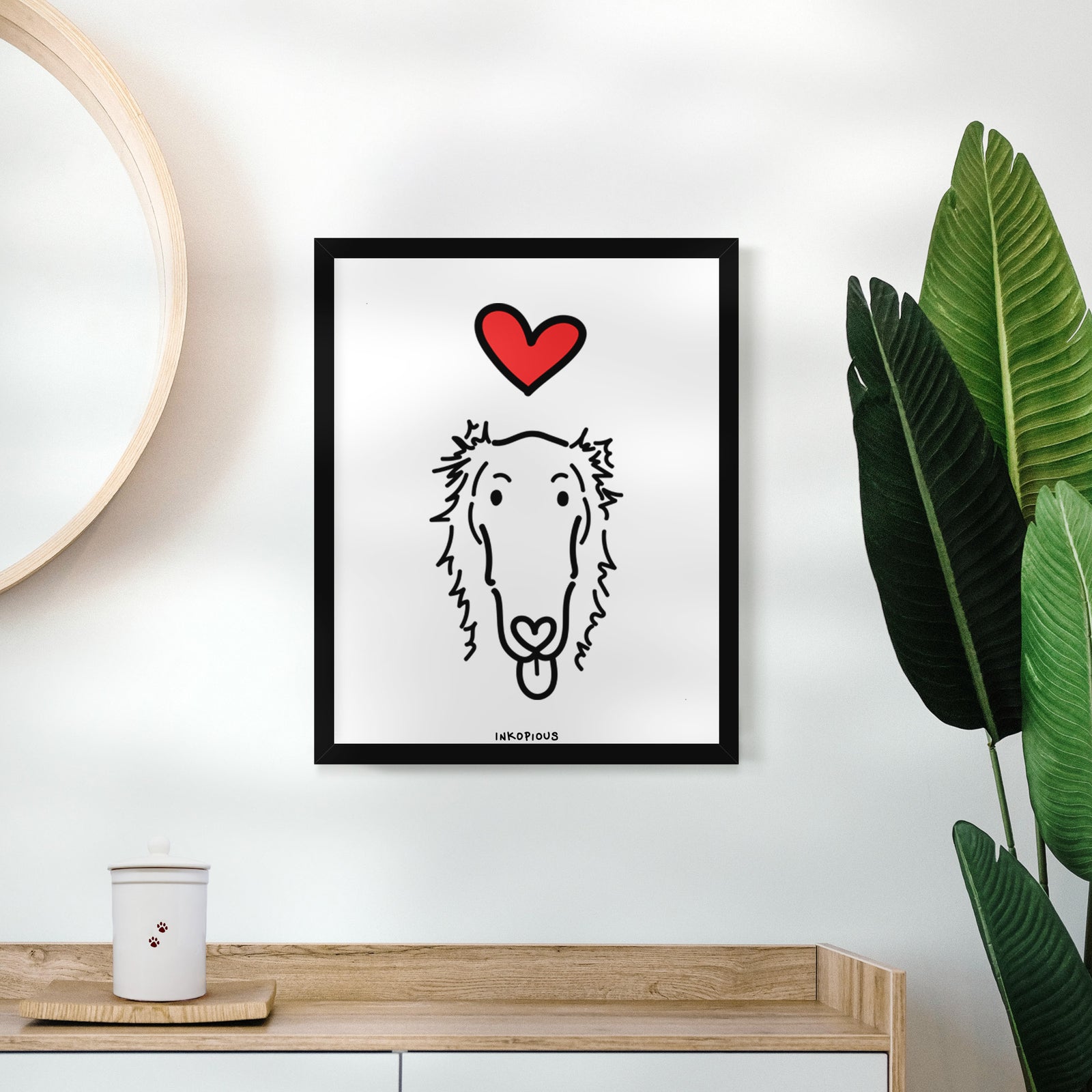 Love Always Borzoi - Opal Art Print