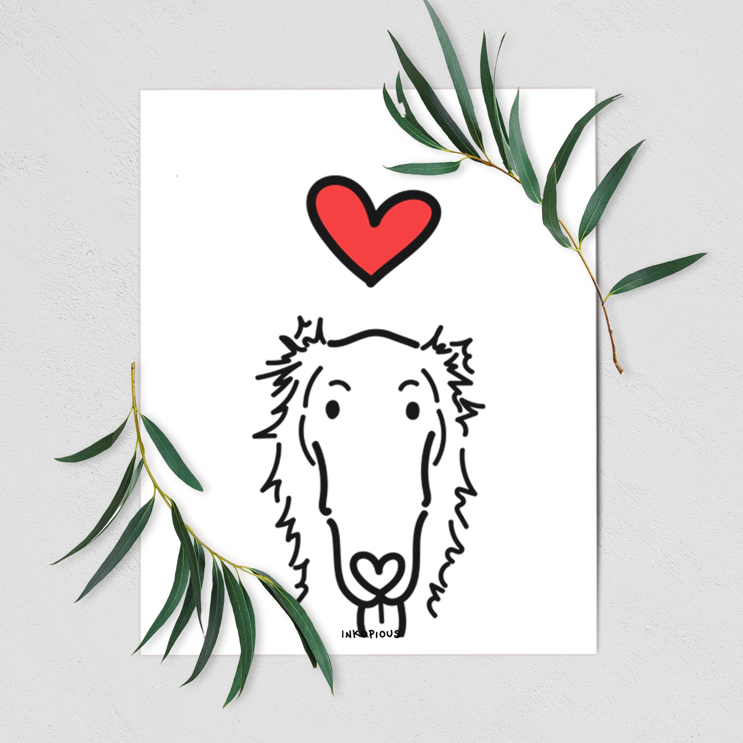 Love Always Borzoi - Opal Art Print