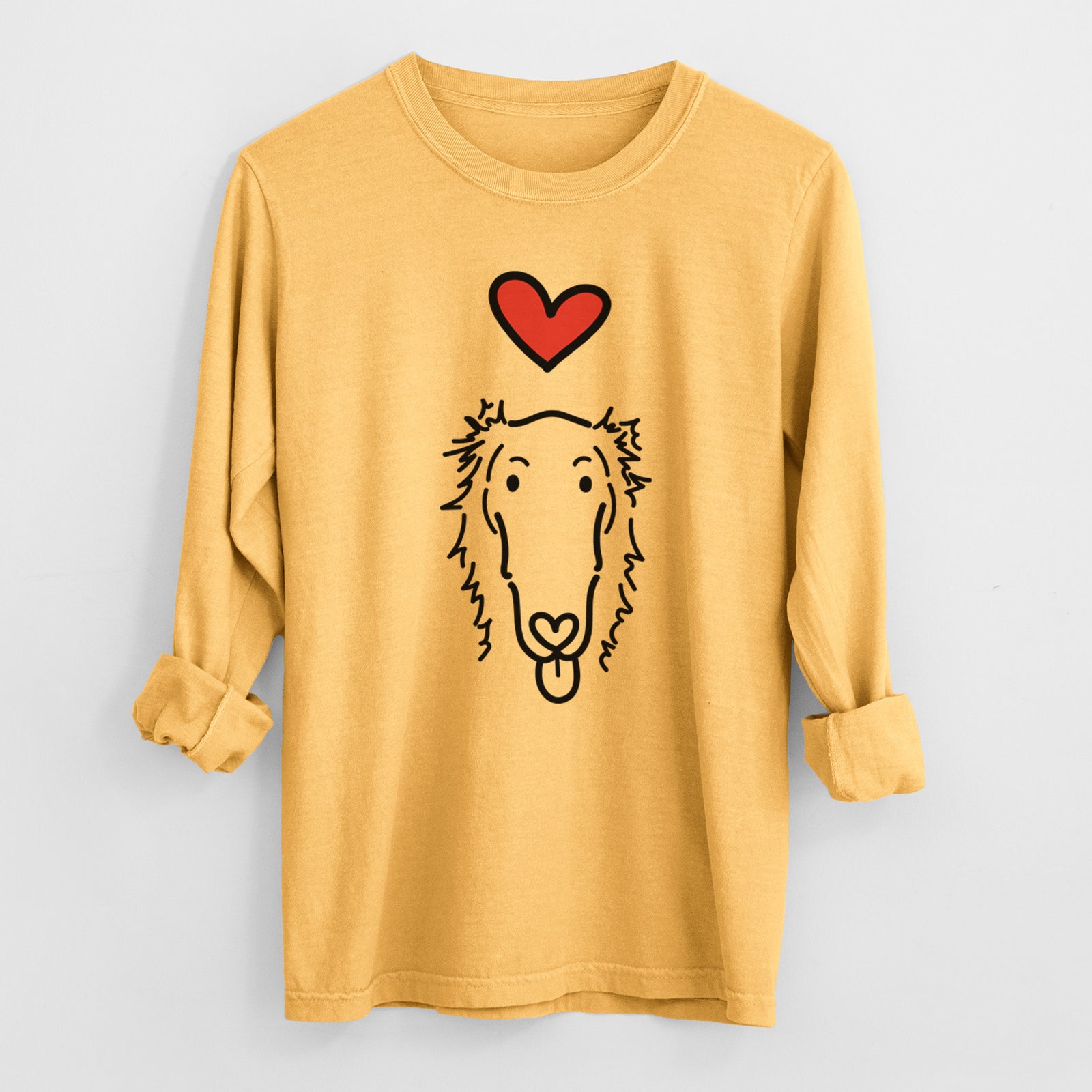 Love Always Borzoi - Opal - Heavyweight 100% Cotton Long Sleeve
