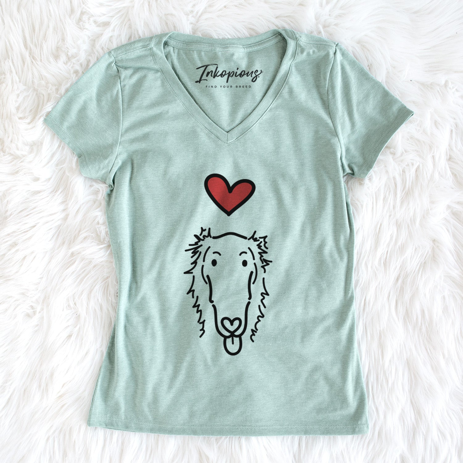 Love Always Borzoi - Opal - Women's Perfect V-neck Shirt