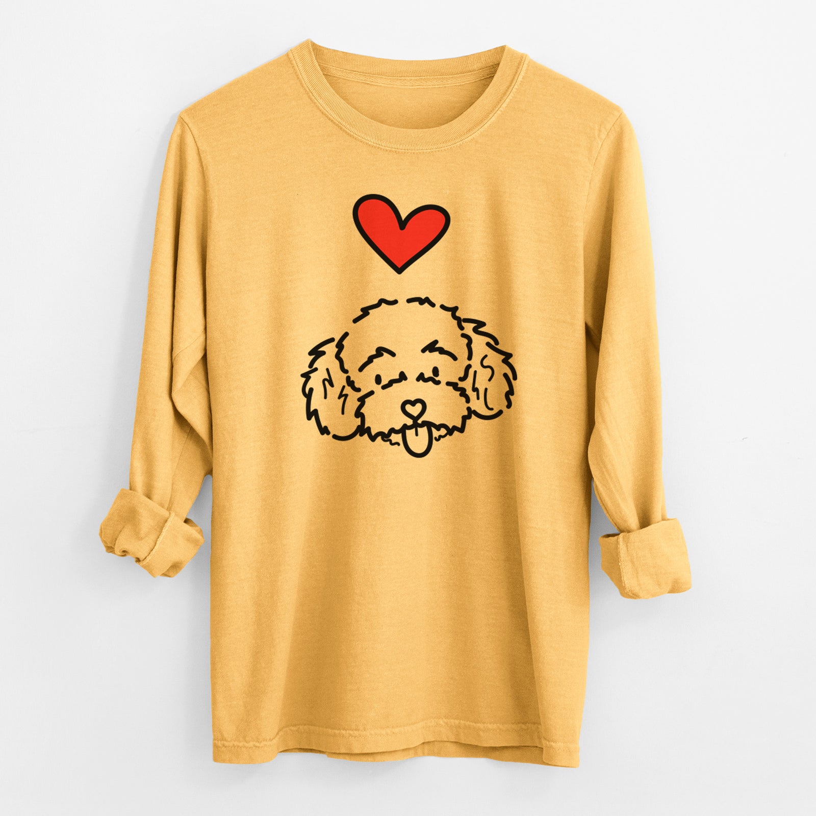 Love Always Toy Poodle - Ricci - Heavyweight 100% Cotton Long Sleeve
