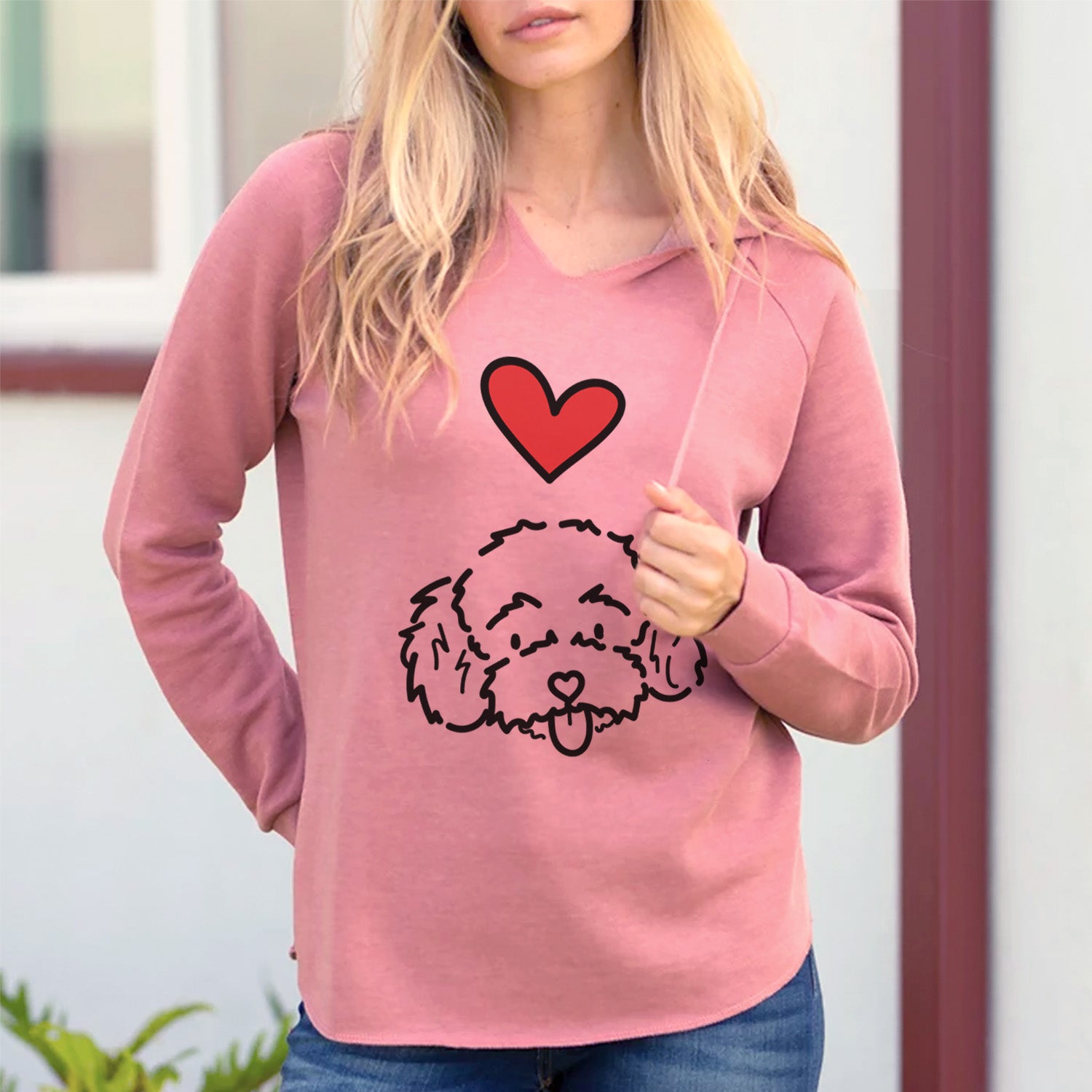 Love Always Toy Poodle - Ricci - Cali Wave Hooded Sweatshirt