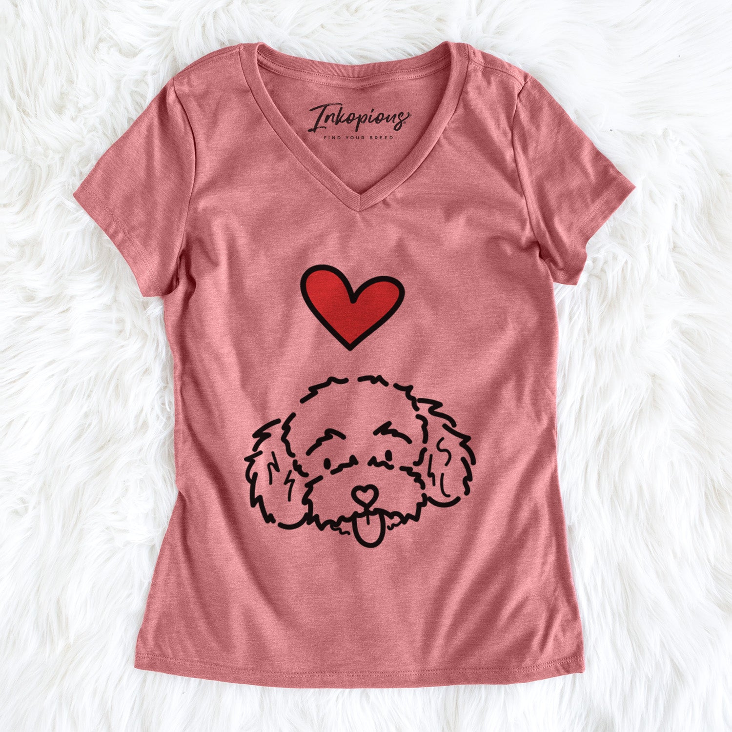 Love Always Toy Poodle - Ricci - Women's Perfect V-neck Shirt