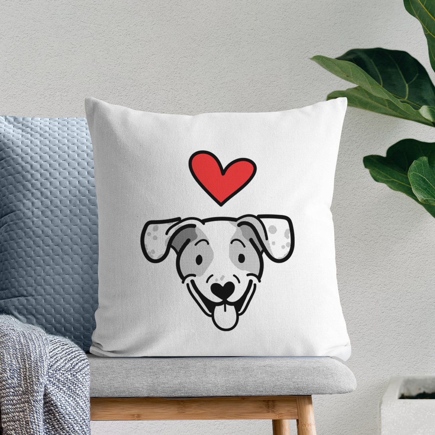 Love Always Beagle Mix - Roland - Throw Pillow Cover