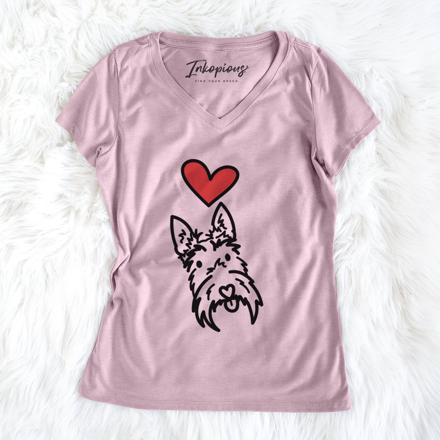 Love Always Scottish Terrier - Thistle - Women's Perfect V-neck Shirt