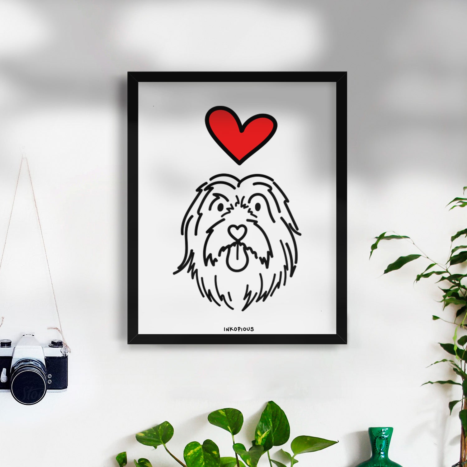 Love Always Bearded Collie - Tucker Art Print
