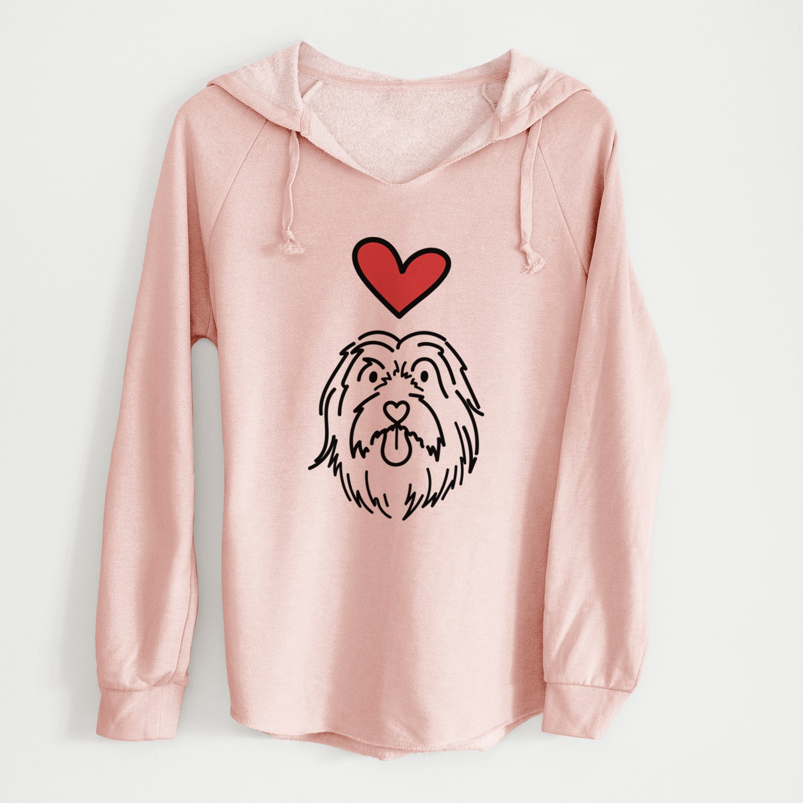 Love Always Bearded Collie - Tucker - Cali Wave Hooded Sweatshirt