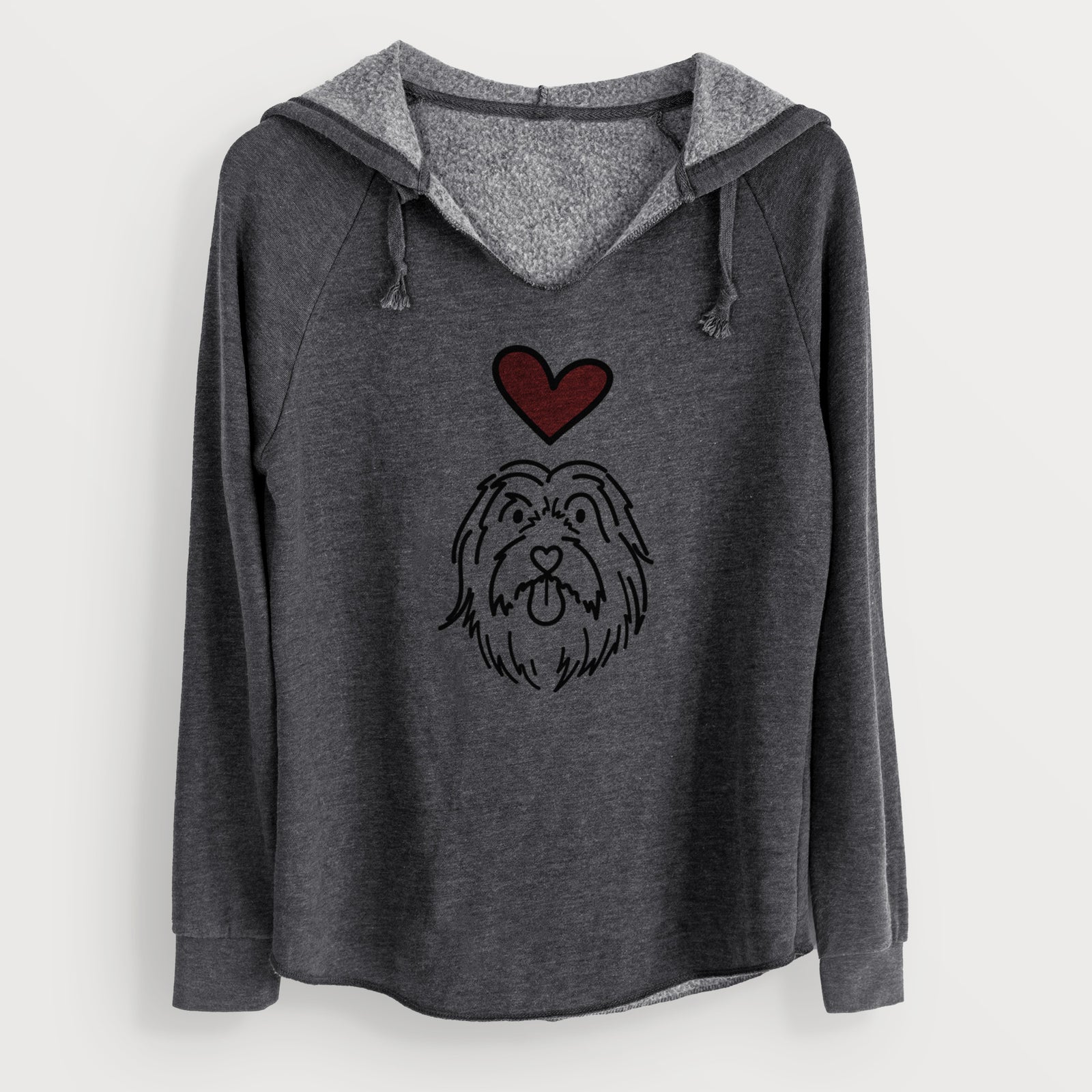 Love Always Bearded Collie - Tucker - Cali Wave Hooded Sweatshirt