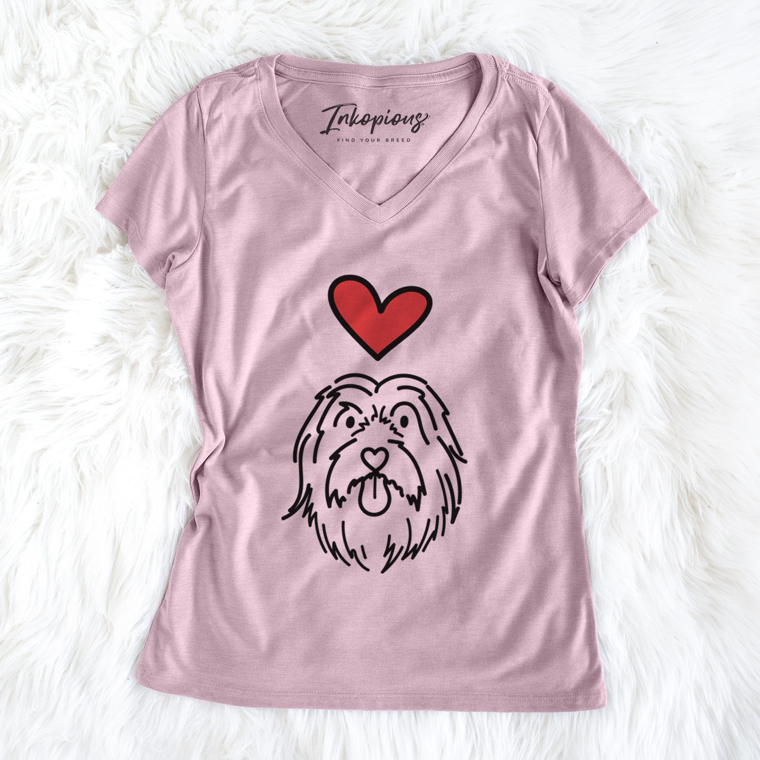 Love Always Bearded Collie - Tucker - Women's Perfect V-neck Shirt