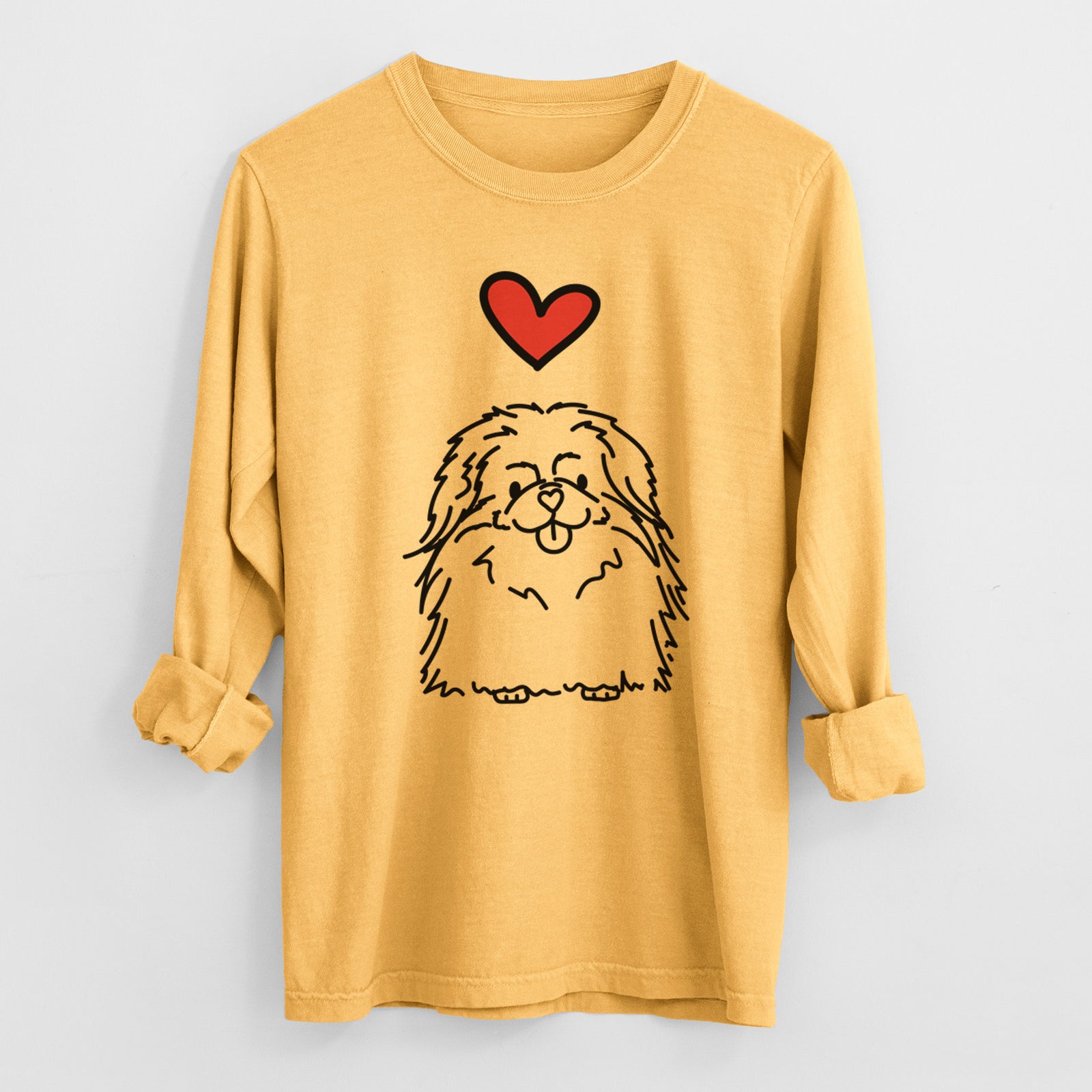 Love Always Pekingese - Viv - Heavyweight 100% Cotton Long Sleeve