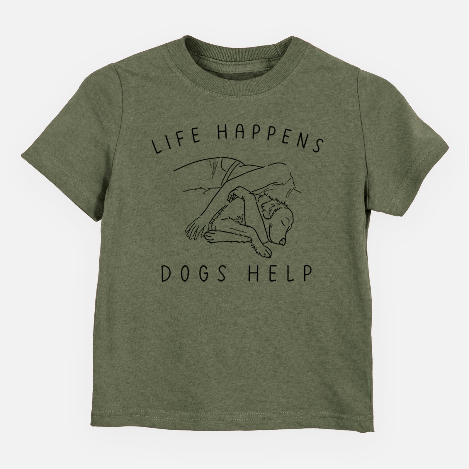 Life Happens Dogs Help - Golden Retriever - Kids/Youth/Toddler Shirt