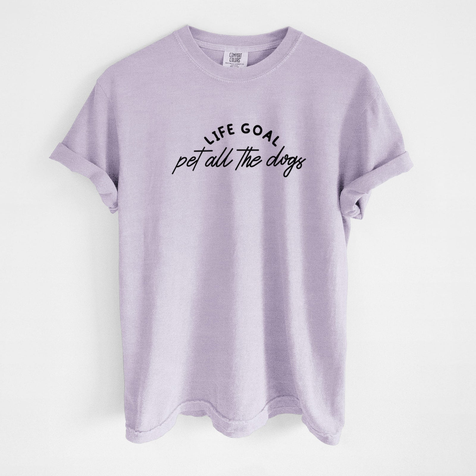 Life Goal - Pet All the Dogs - Unisex Comfort Colors Garment-Dyed Heavyweight T-shirt in Orchid