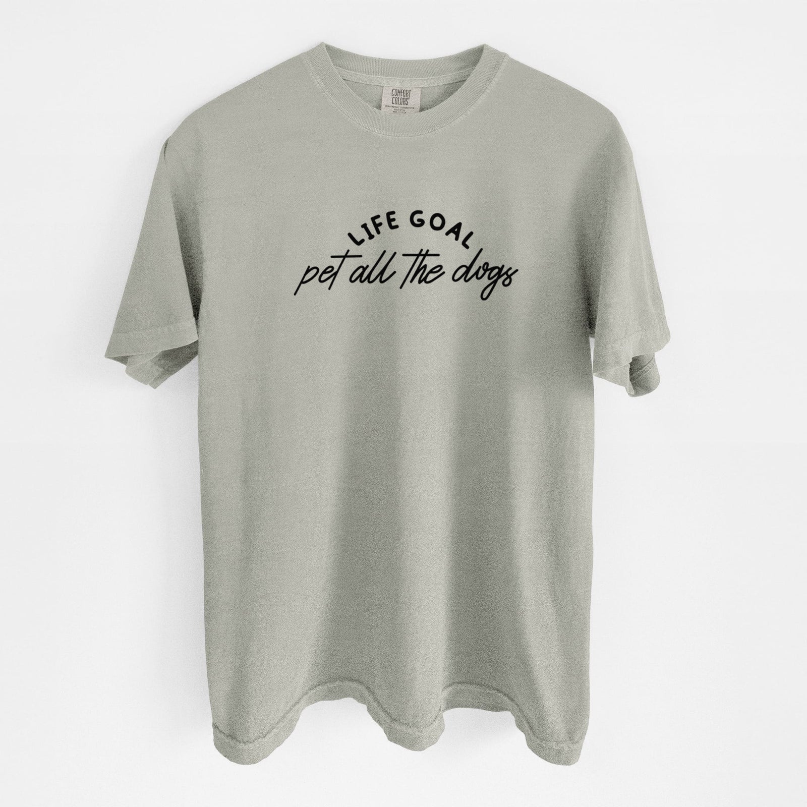 Life Goal - Pet All the Dogs - Unisex Comfort Colors Garment-Dyed Heavyweight T-shirt in Sandstone