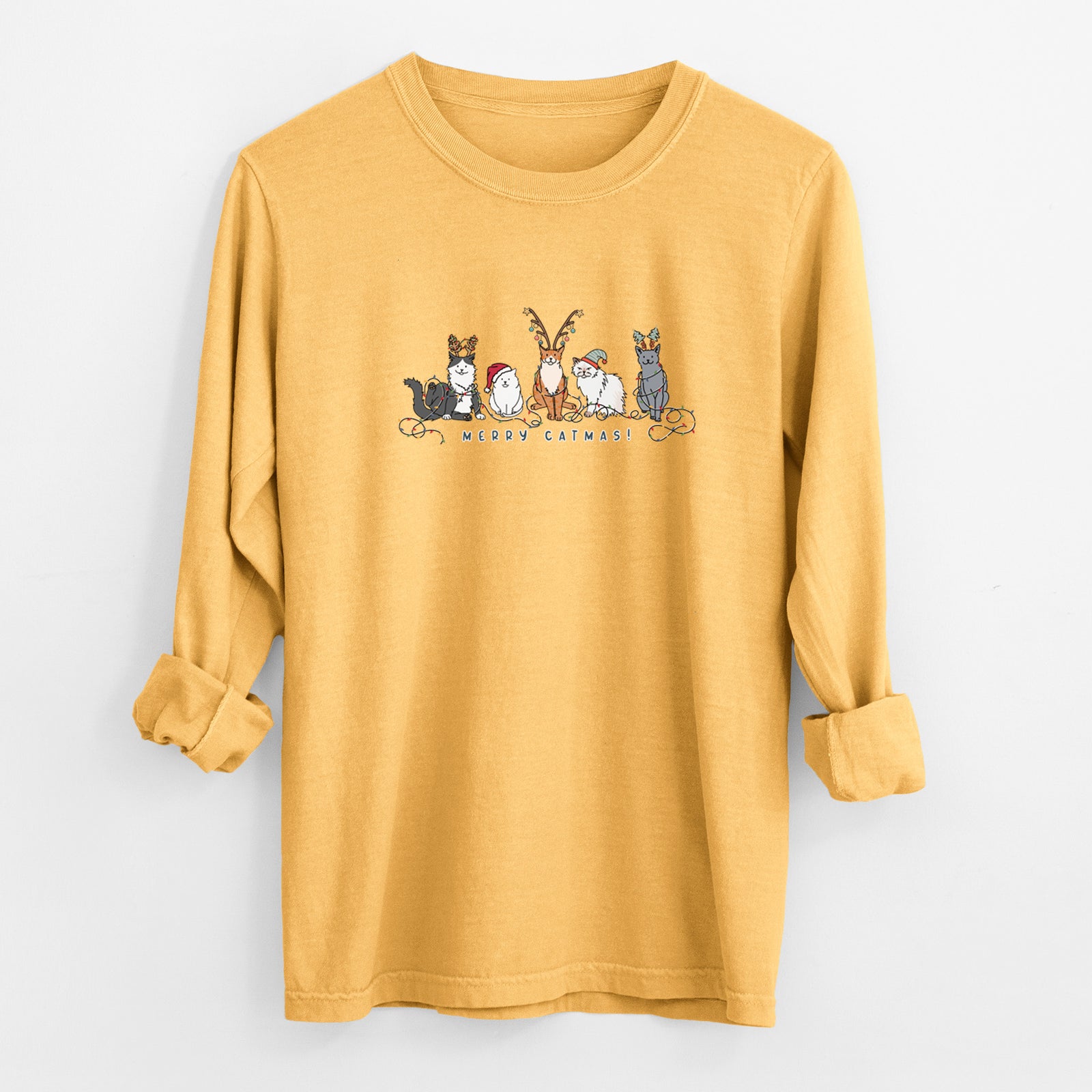 Merry Catmas - Heavyweight 100% Cotton Long Sleeve