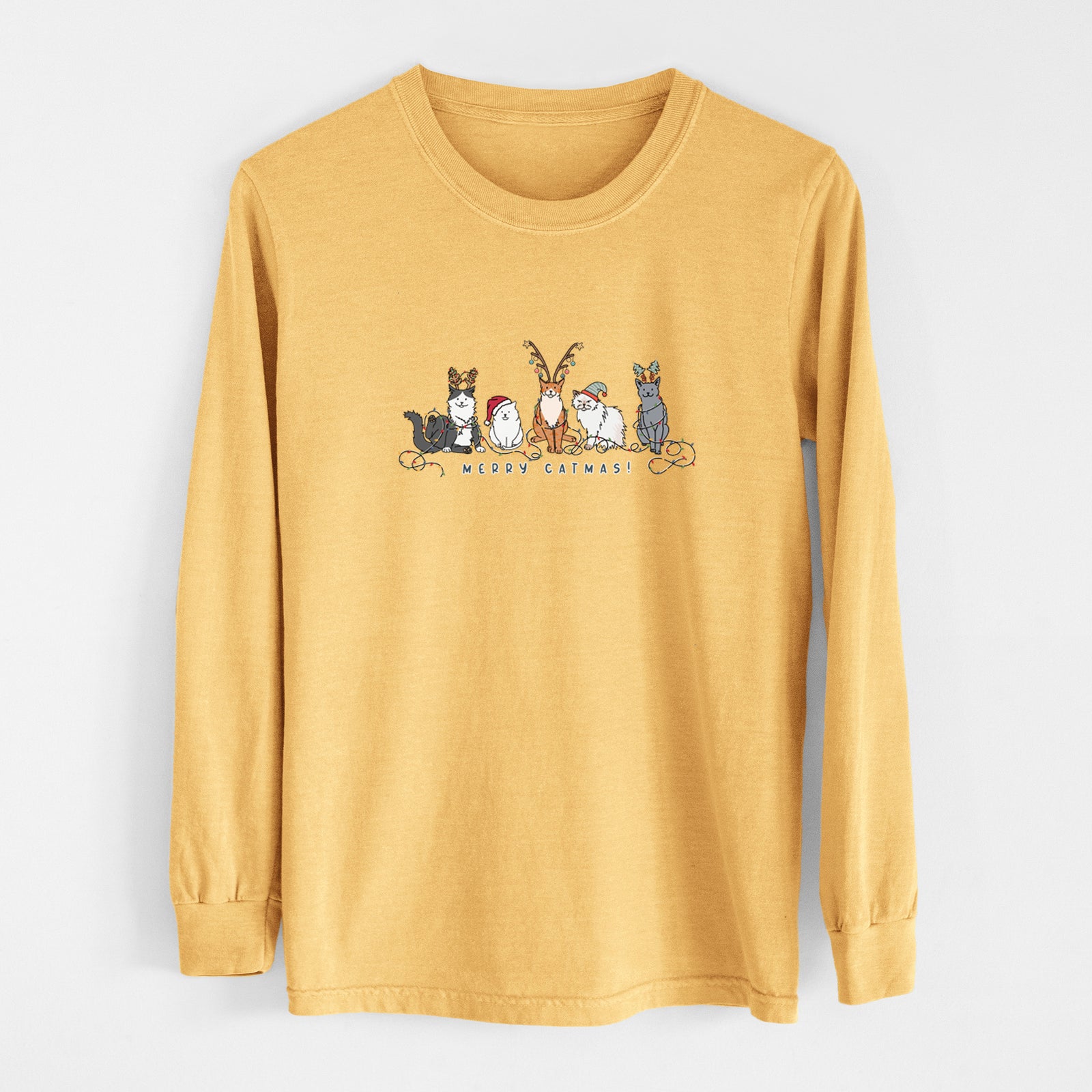 Merry Catmas - Heavyweight 100% Cotton Long Sleeve