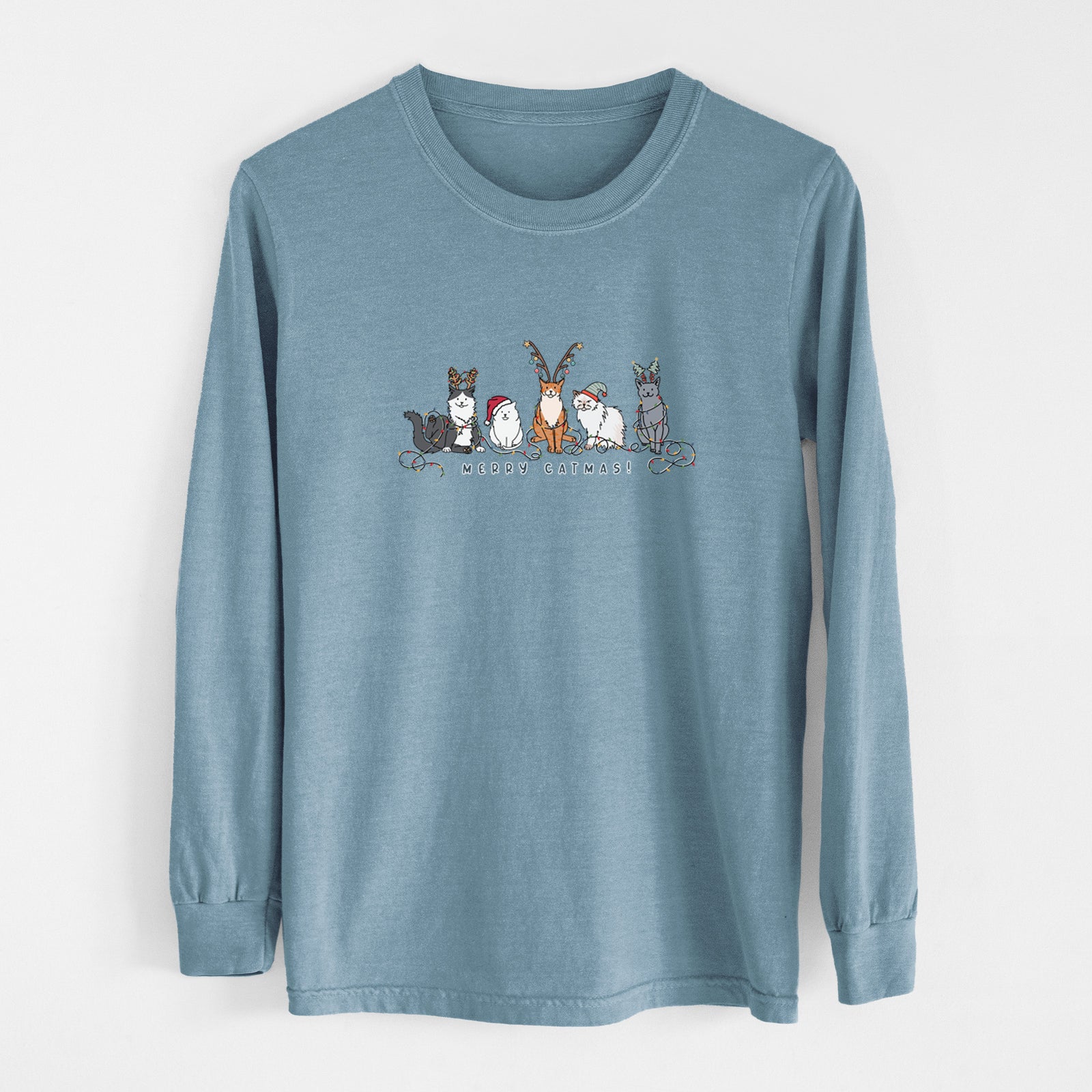 Merry Catmas - Heavyweight 100% Cotton Long Sleeve