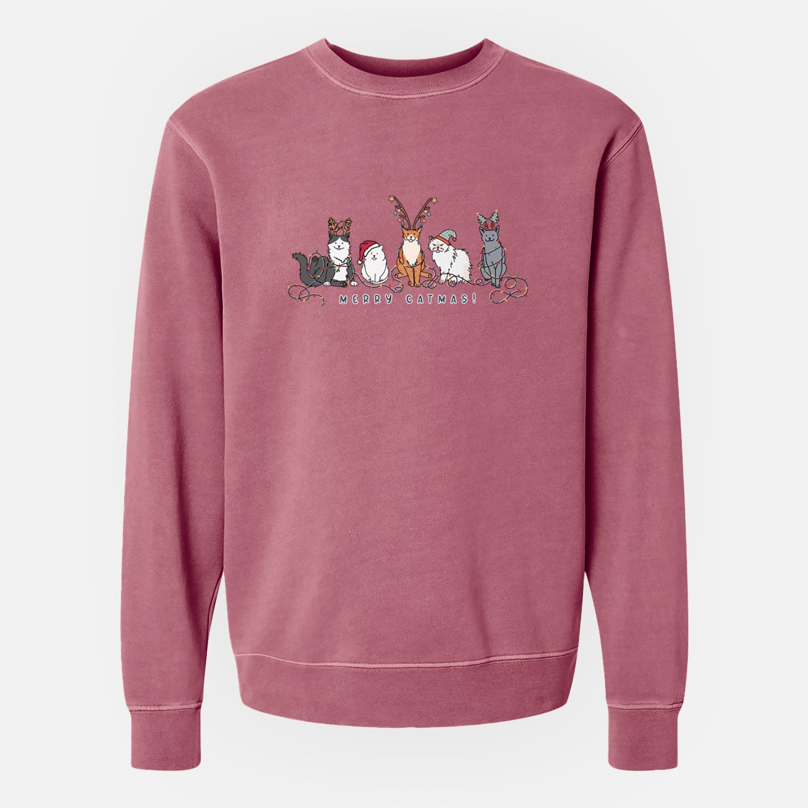 Merry Catmas - Unisex Pigment Dyed Crew Sweatshirt