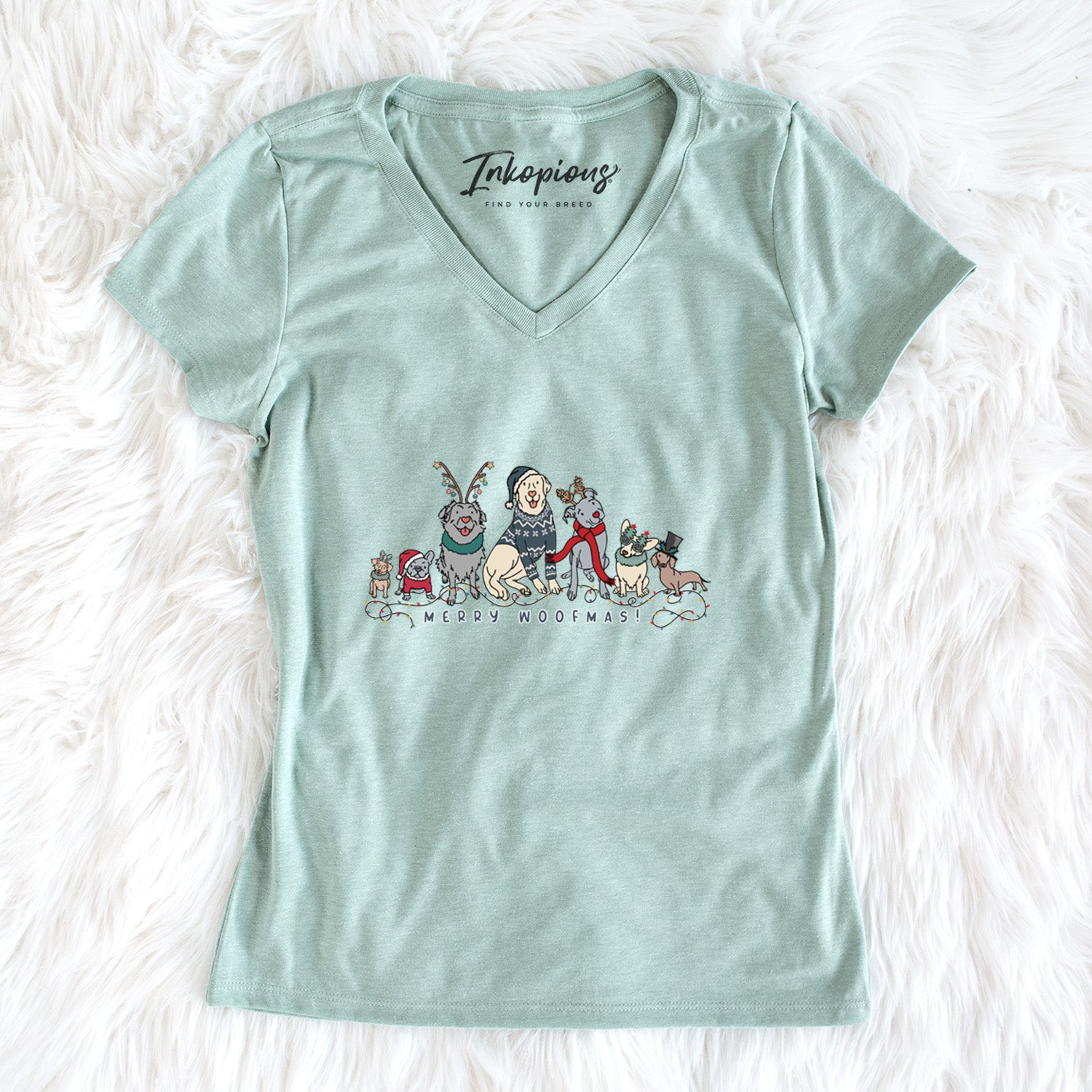 Merry Woofmas - Women's Perfect V-neck Shirt